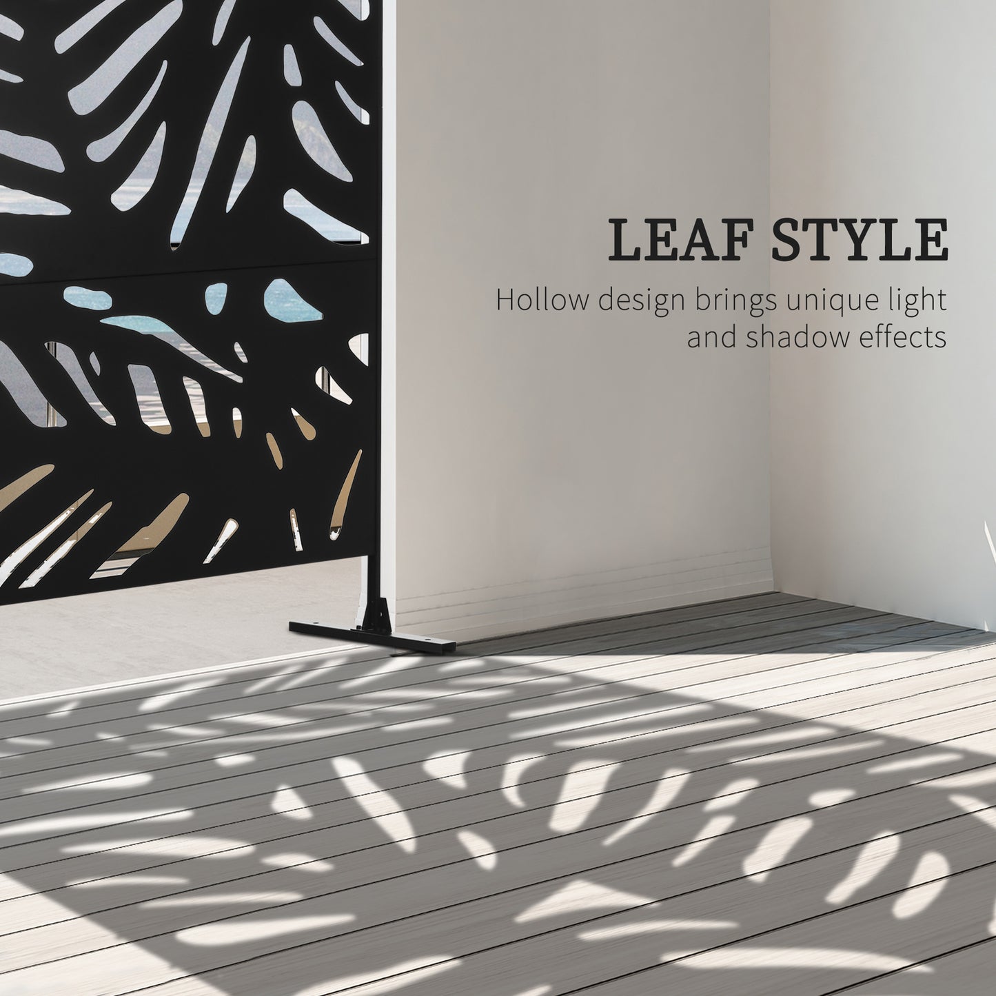 Decorative Garden Privacy Screen with Stand