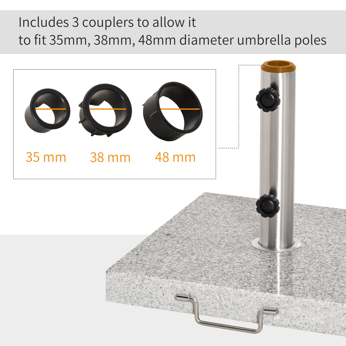 25kg Garden Umbrella Base Durable Parasol Holder Patio Furniture