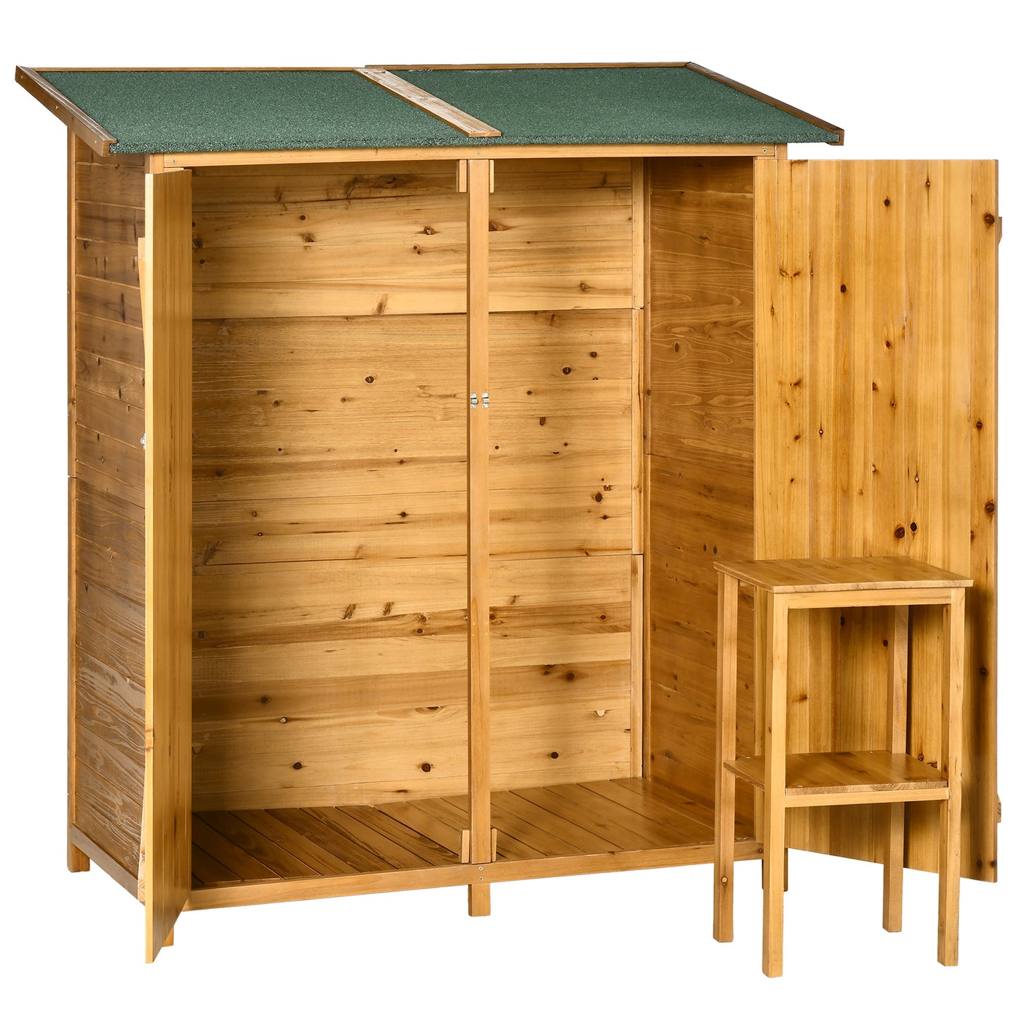 139 x 75 Fir Wood Garden Shed, with Asphalt Roof