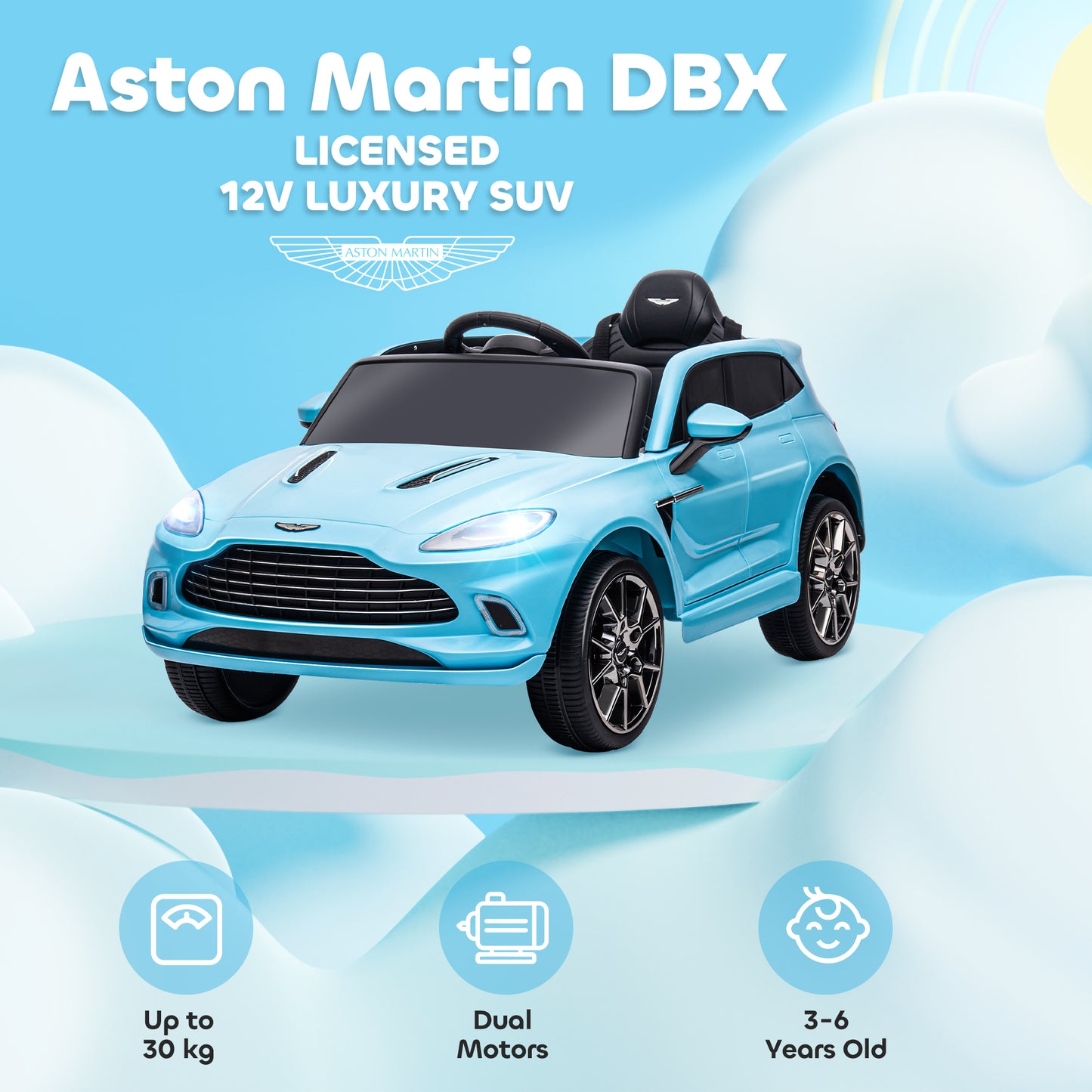 Aston Martin DBX Licensed Battery Powered Kids Electric Car