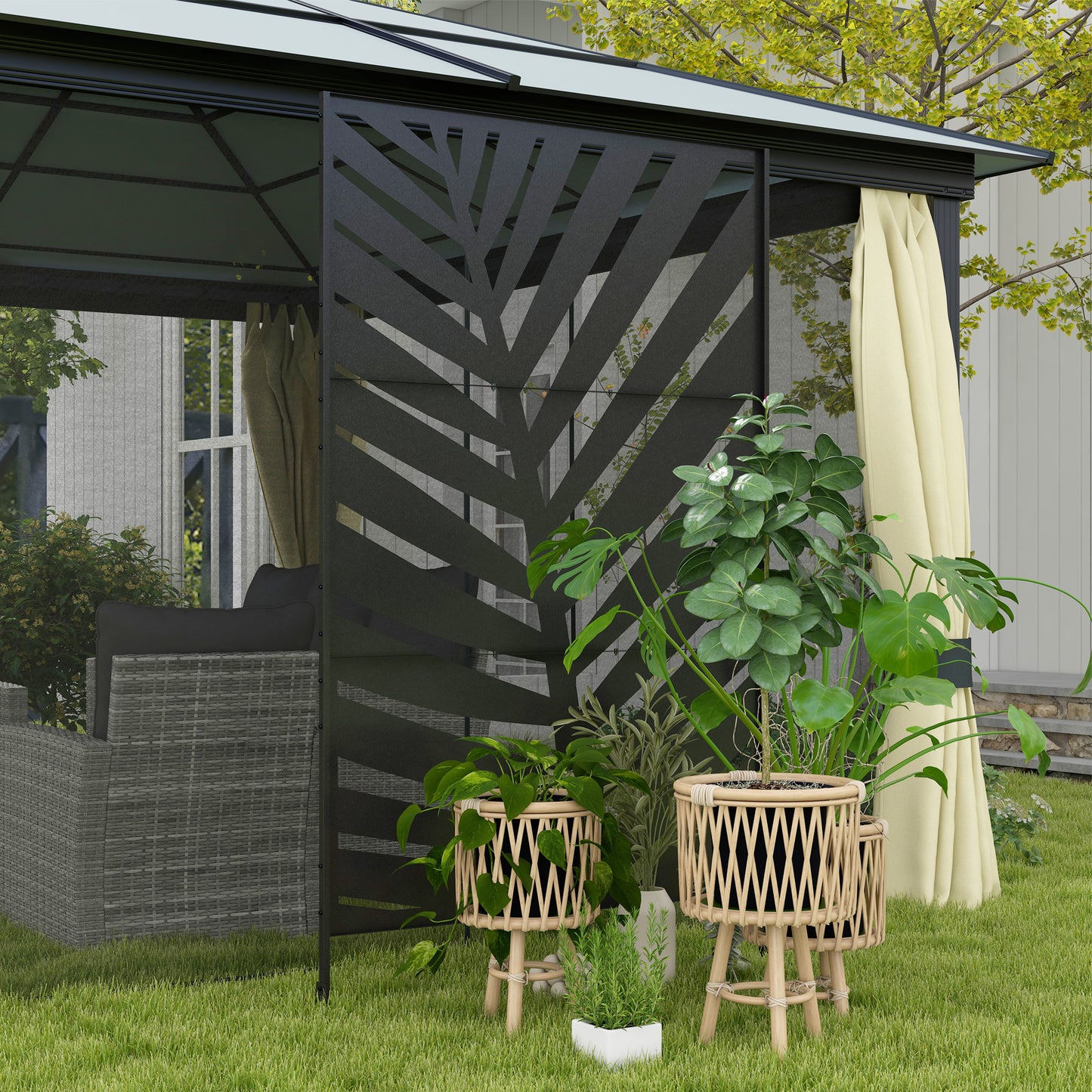Decorative Privacy Screen with Stand (1)
