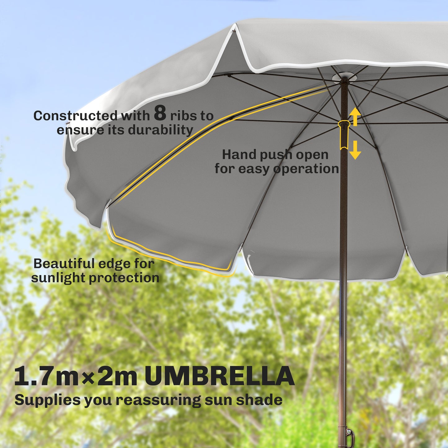 6 Piece Garden Dining Set with Umbrella, Patio Sets with Parasol