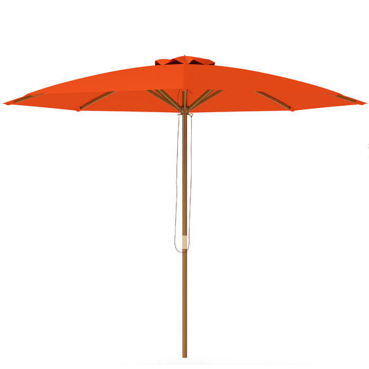 3m Wood Pole Parasol Umbrella