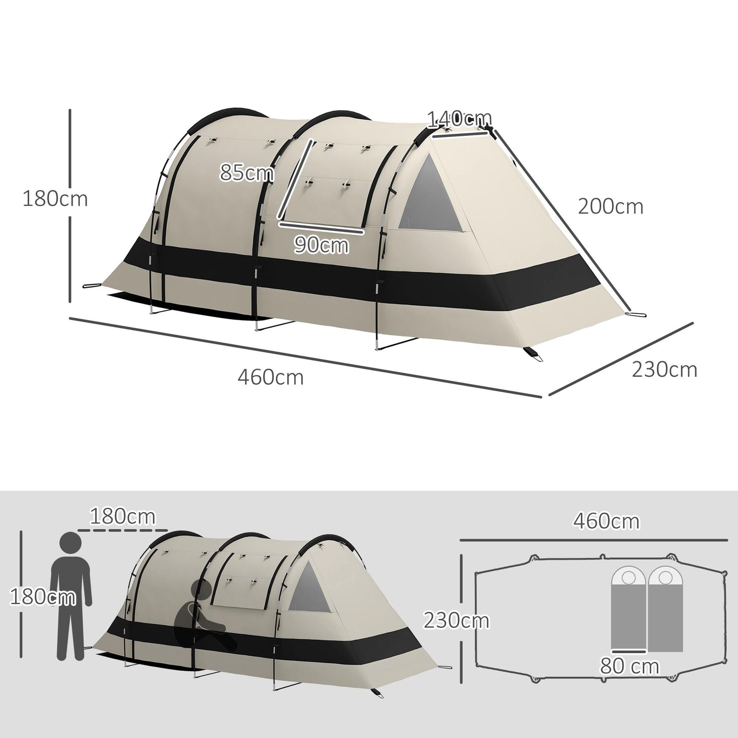Four Man, Two Room Blackout Tent, with Accessories