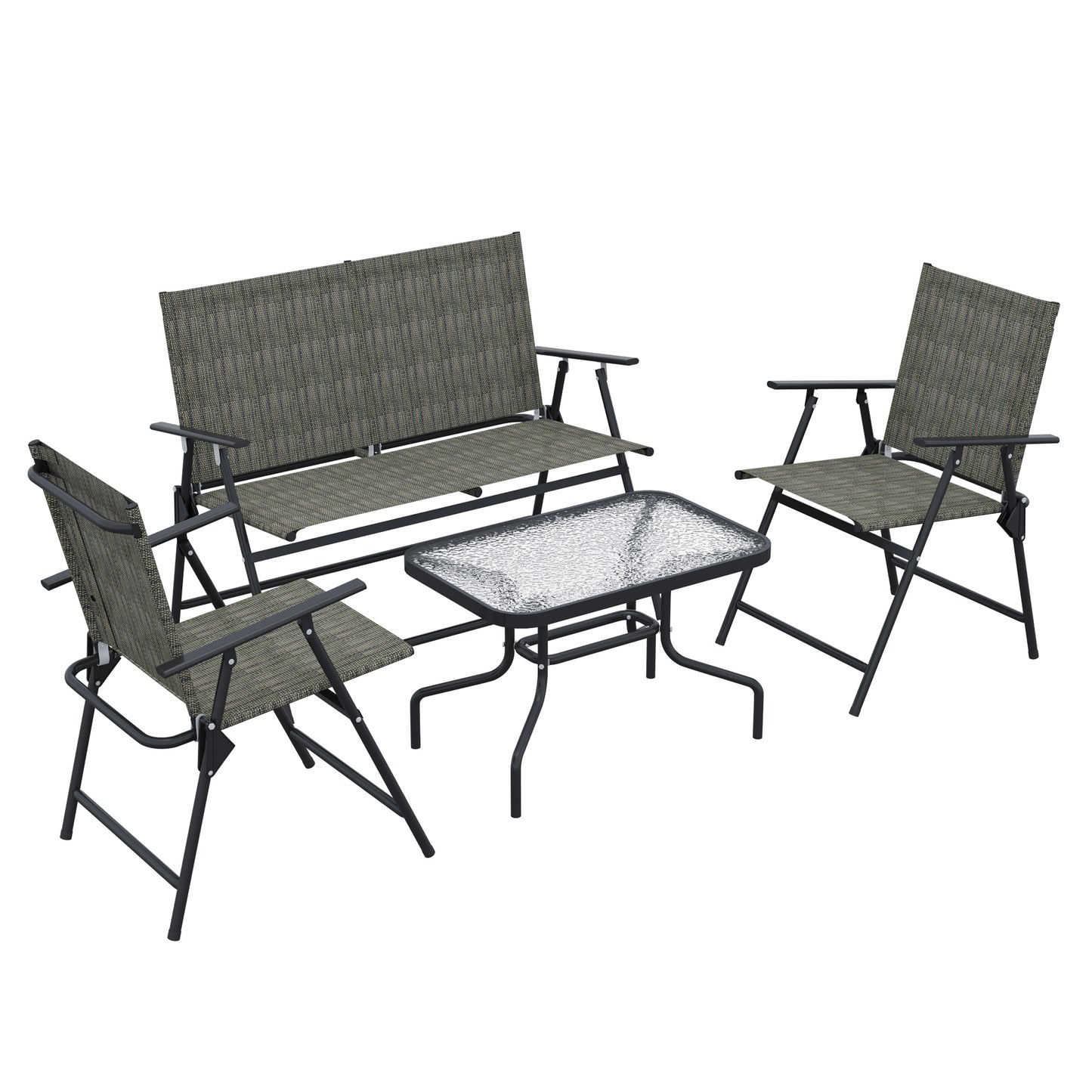 Four-Piece Metal Garden Sofa Set