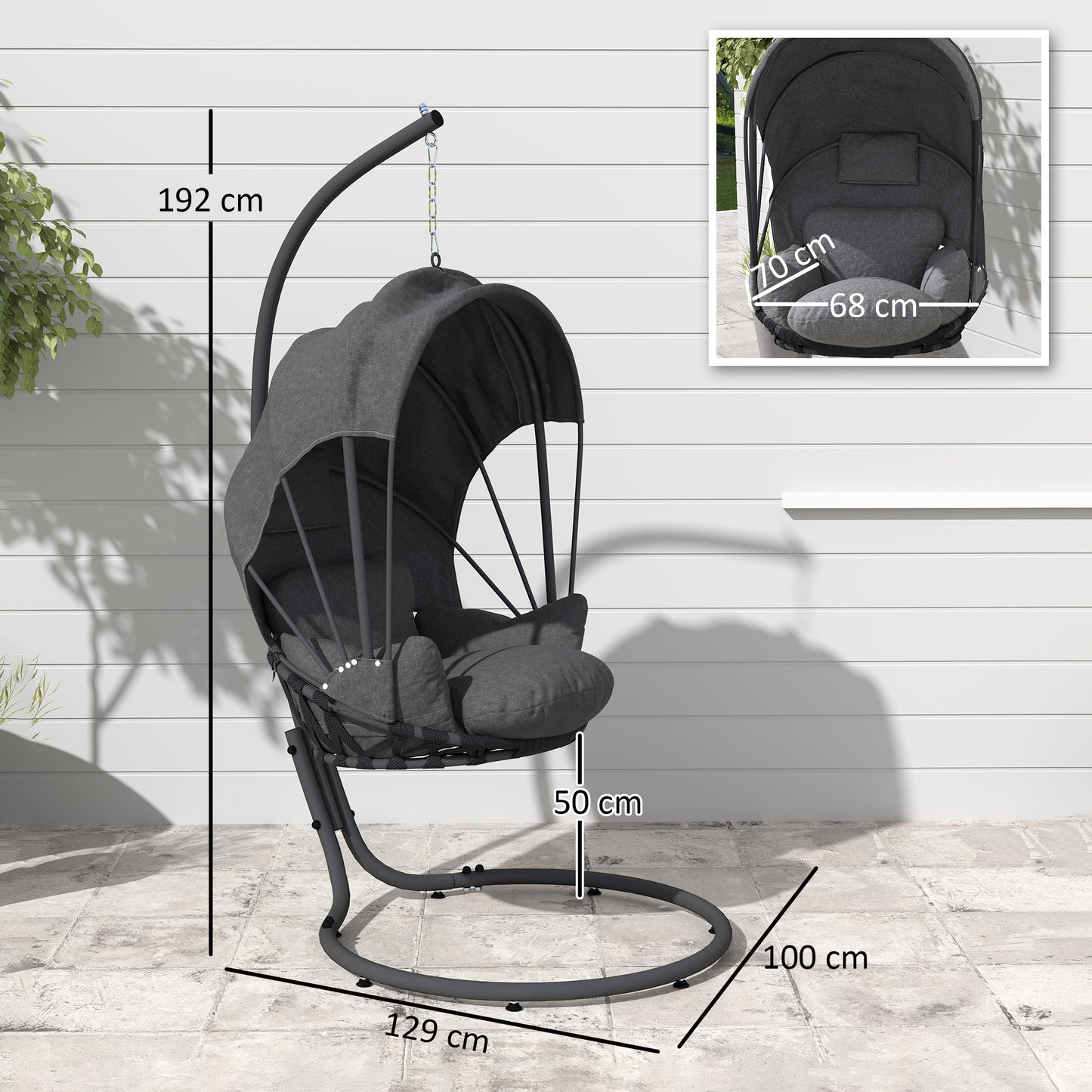 Hanging Egg Chair Swing Hammock Chair with Stand