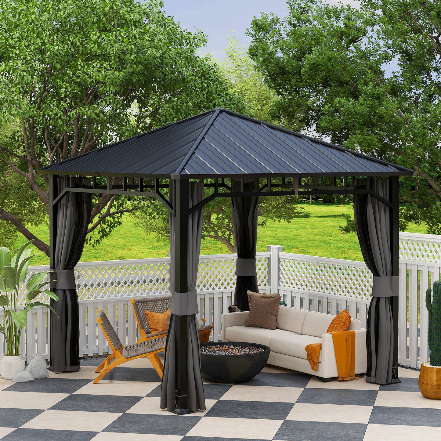 3 x 3(m) Hardtop Gazebo with Galvanised Steel Roof