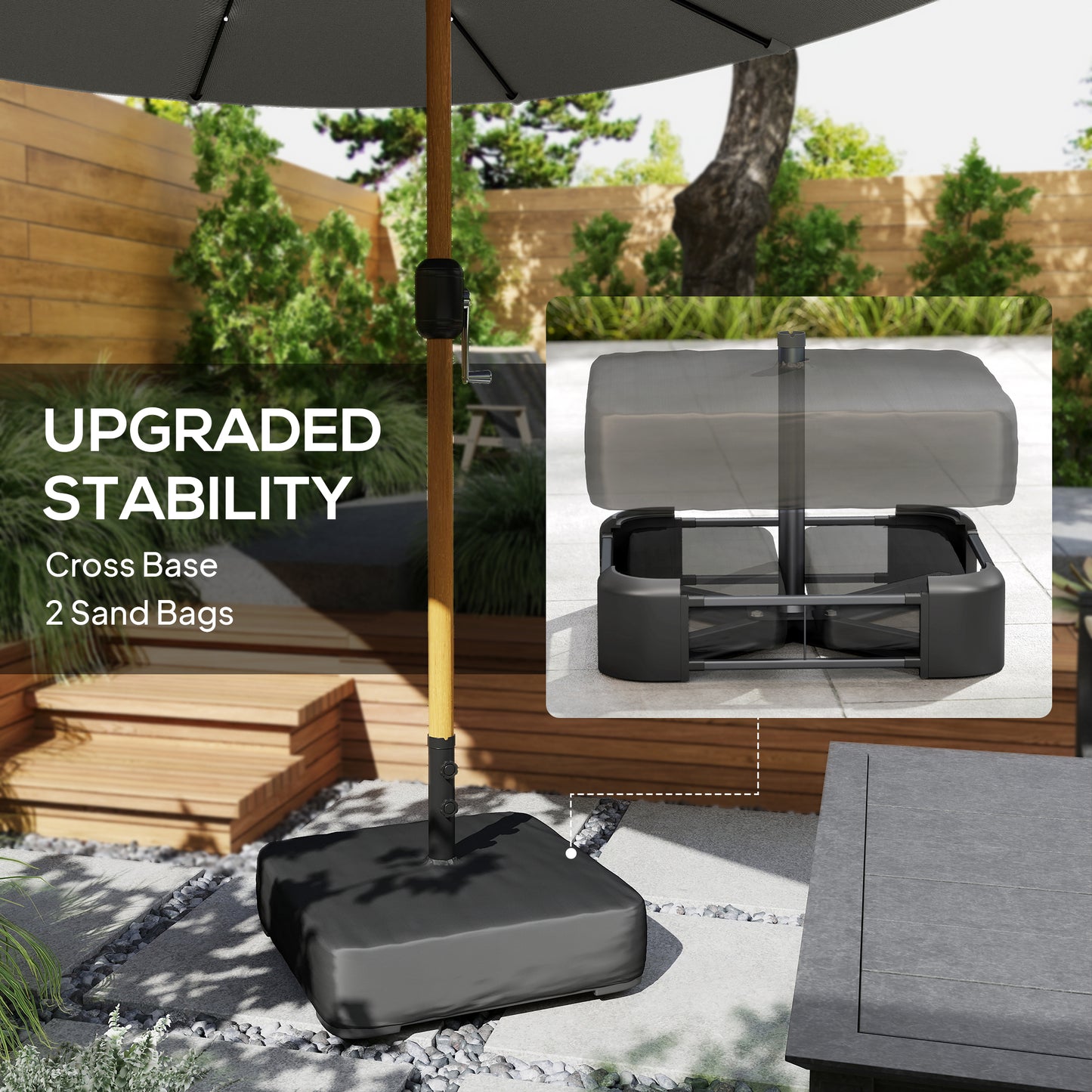 Double Sided Garden Parasol