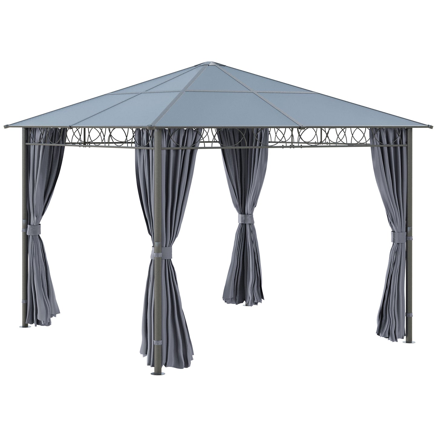 3 x 3(m) Hardtop Gazebo Canopy with Polycarbonate Roof (2)