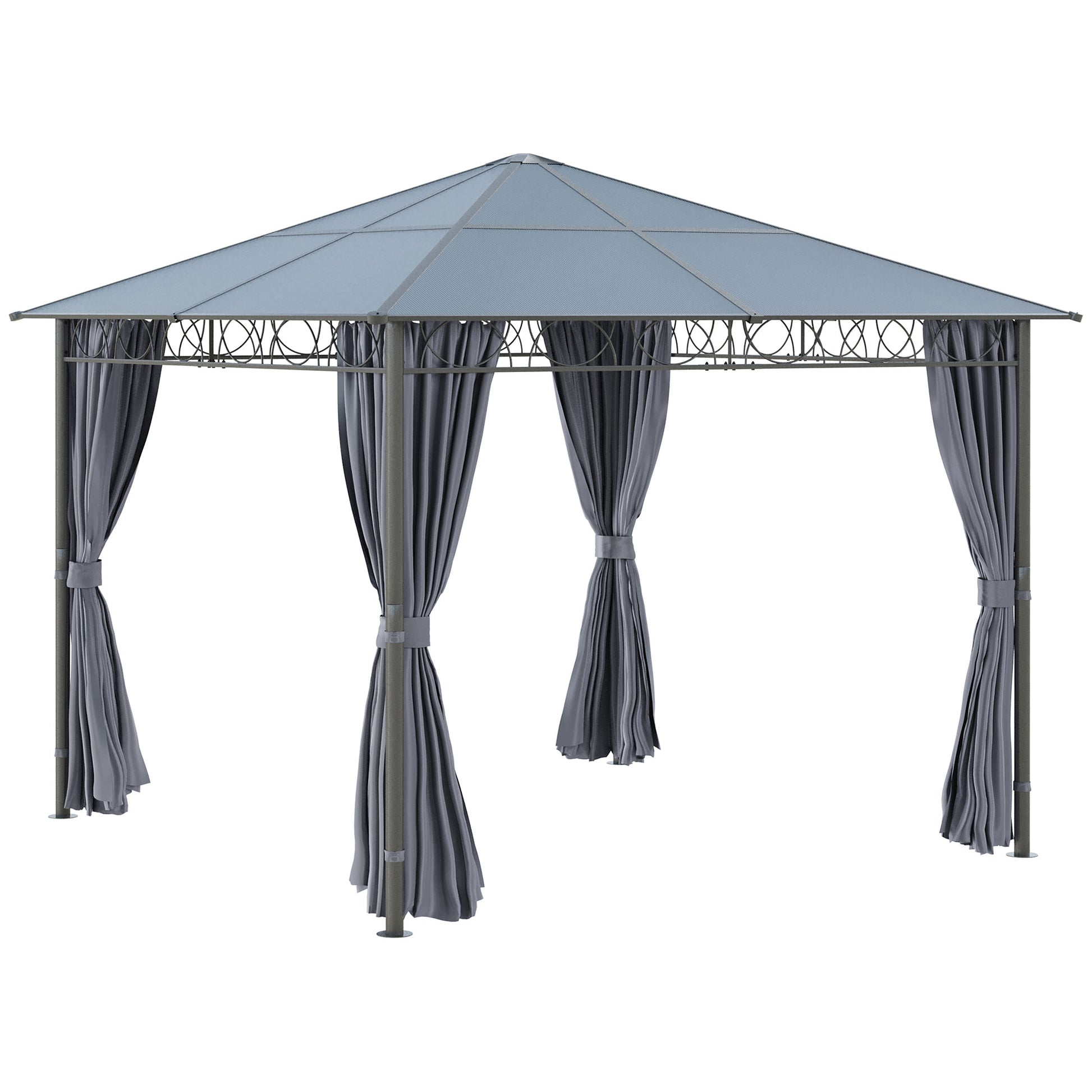 3 x 3(m) Hardtop Gazebo Canopy with Polycarbonate Roof (2)