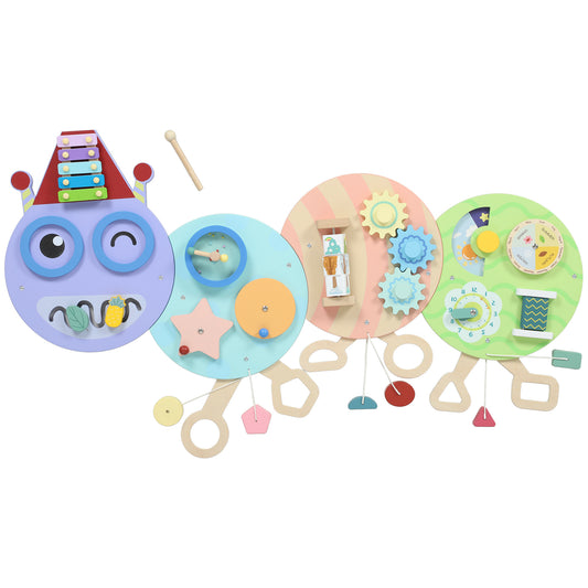 Caterpillar Busy Board with 7 Activities, for Nursery, Playroom