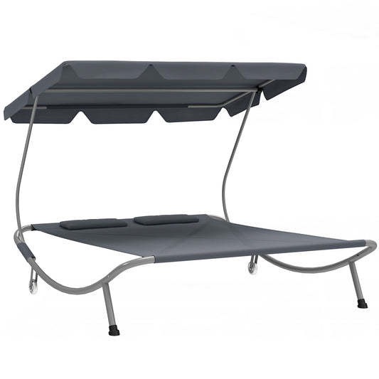 Double Outdoor Bed, with Canopy