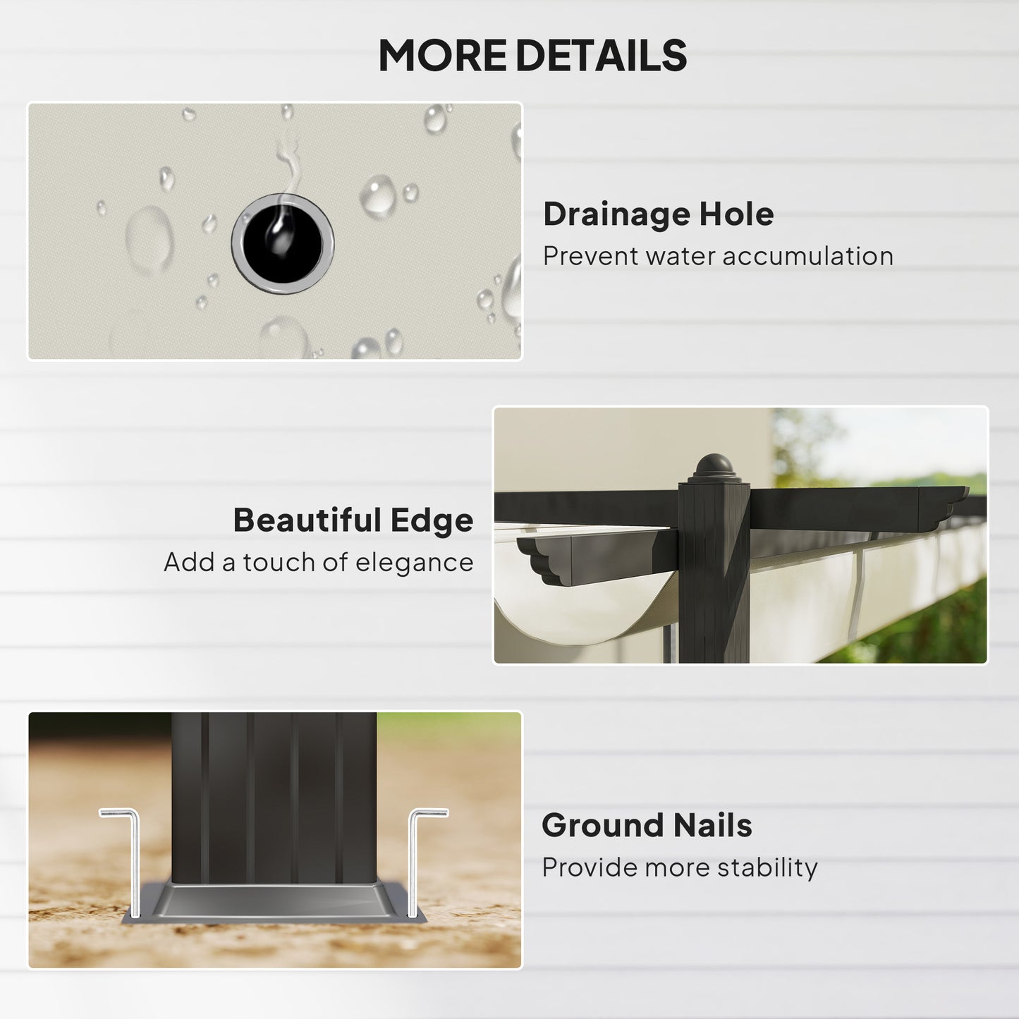 4 x 3(m) Aluminium Pergola with Retractable Roof