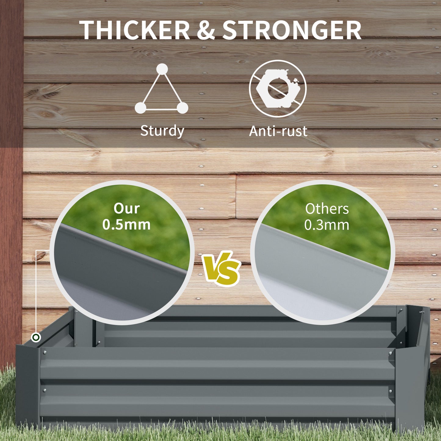 Set of 2 291L Raised Garden Bed