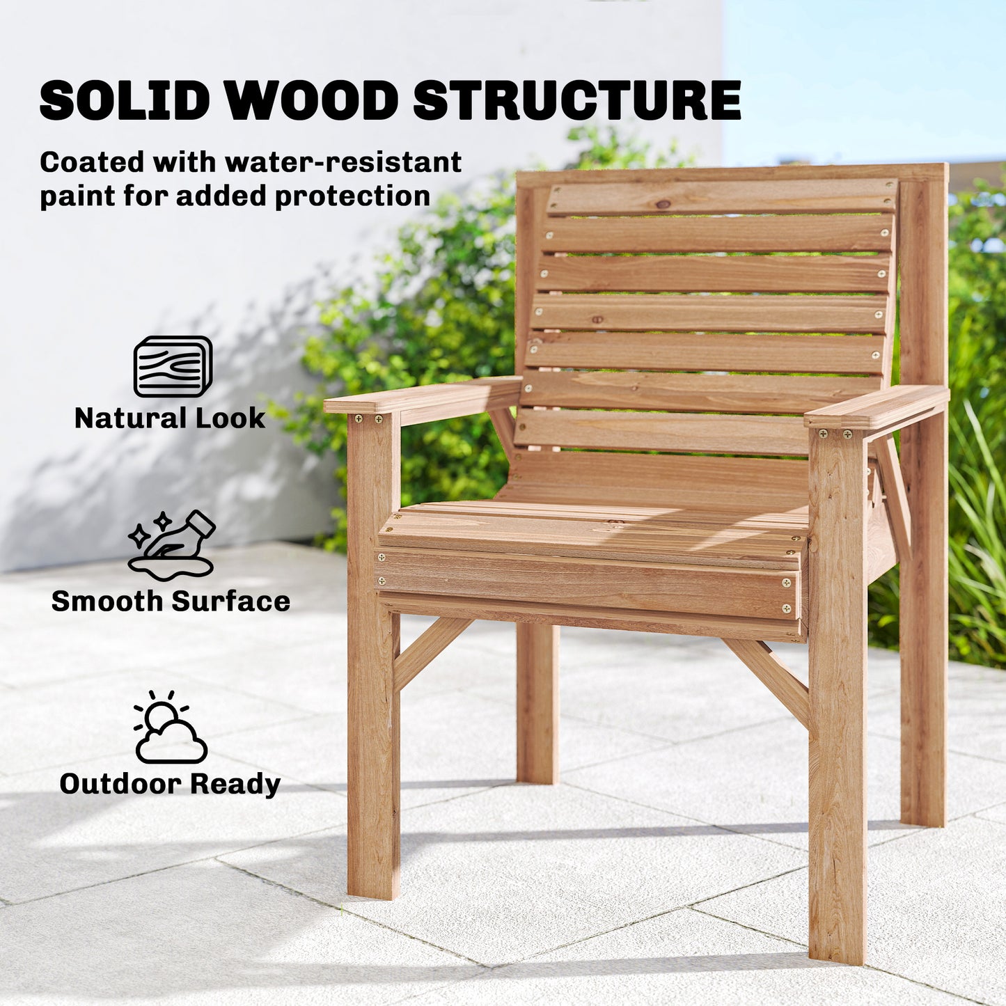 Wooden Garden Dining Chair (1)