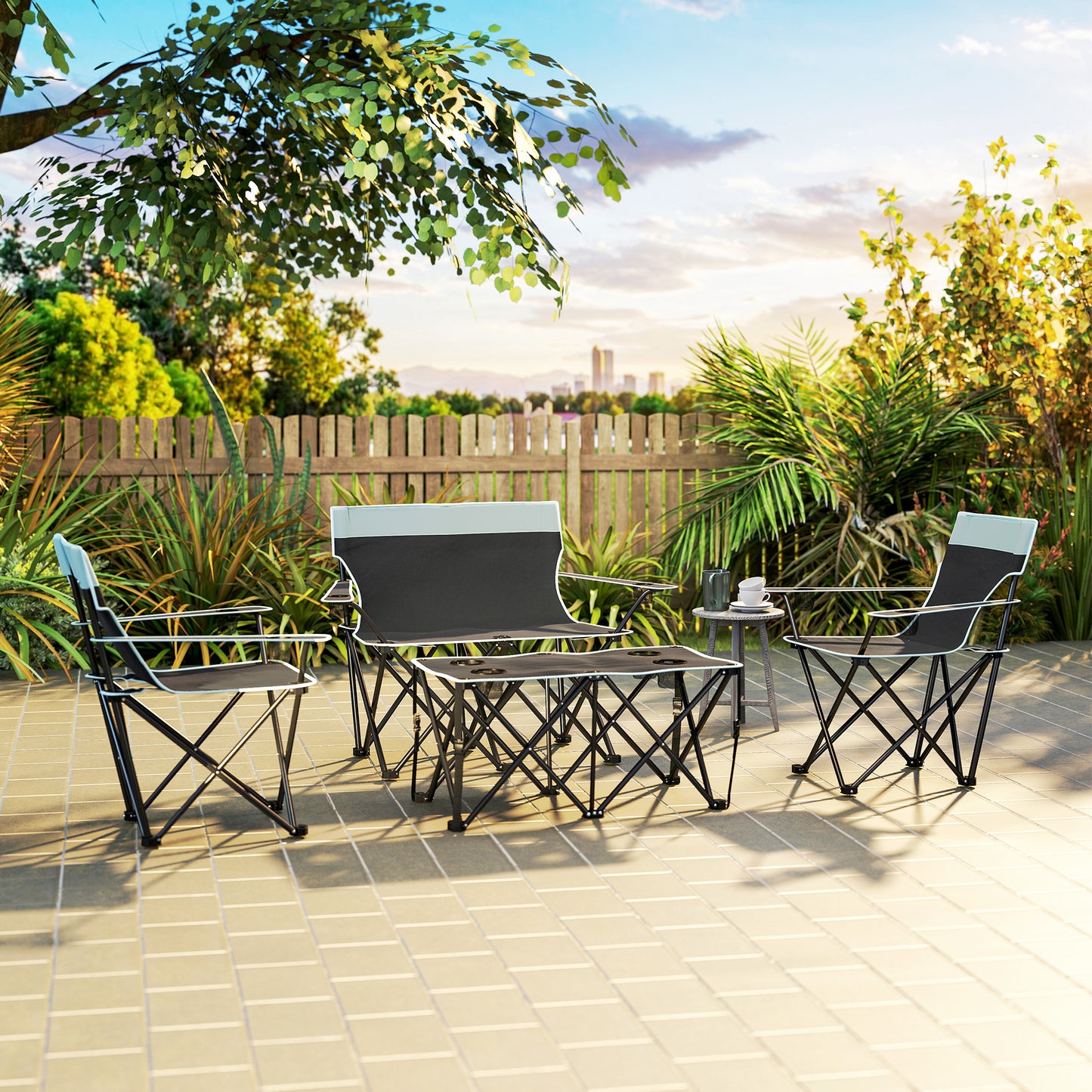 Four-Piece Portable Picnic Table Set