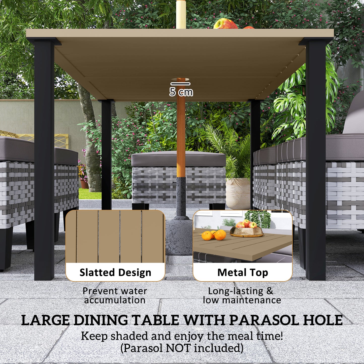 Seven-Piece Rattan Dining Set (3)