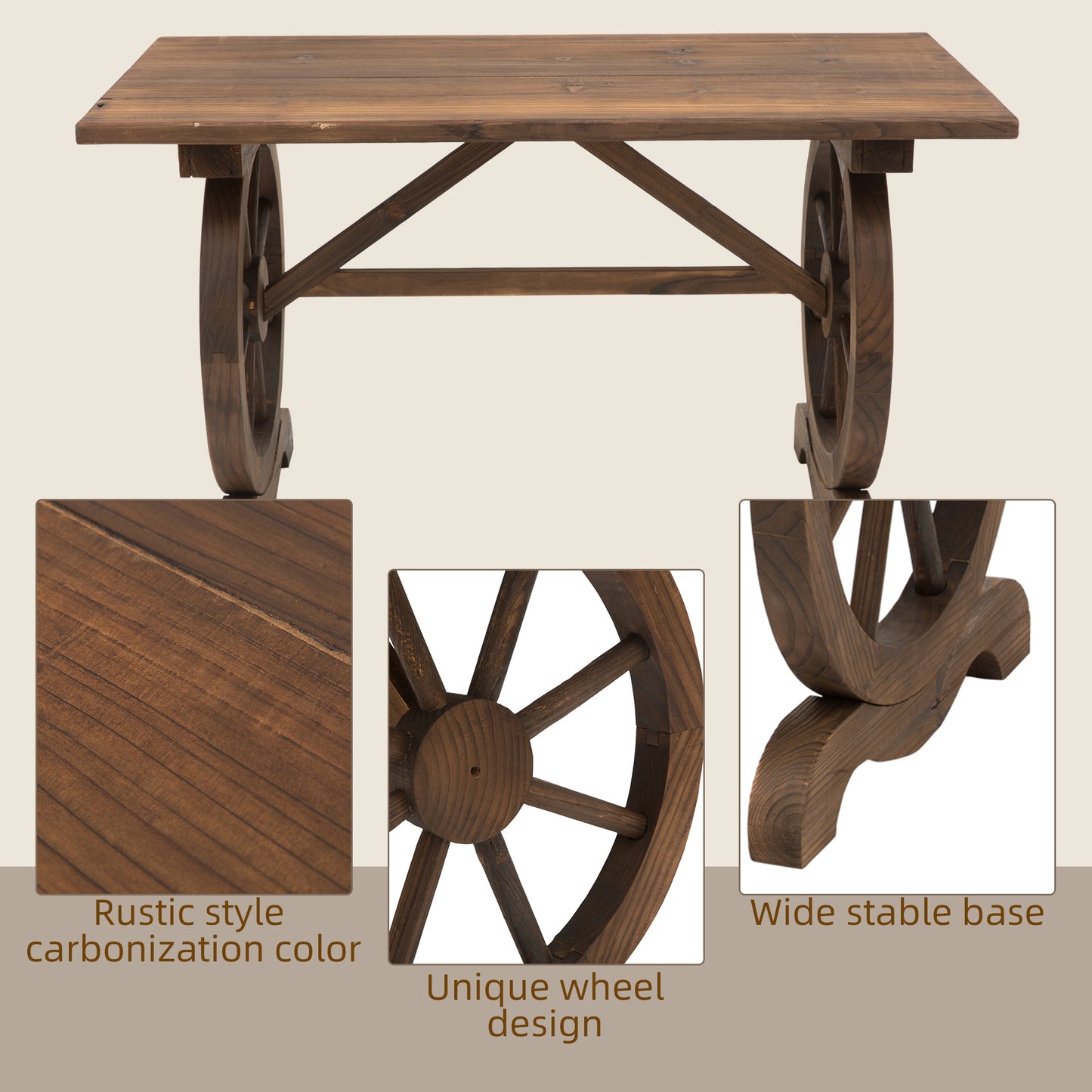 Wooden Garden Dining Table