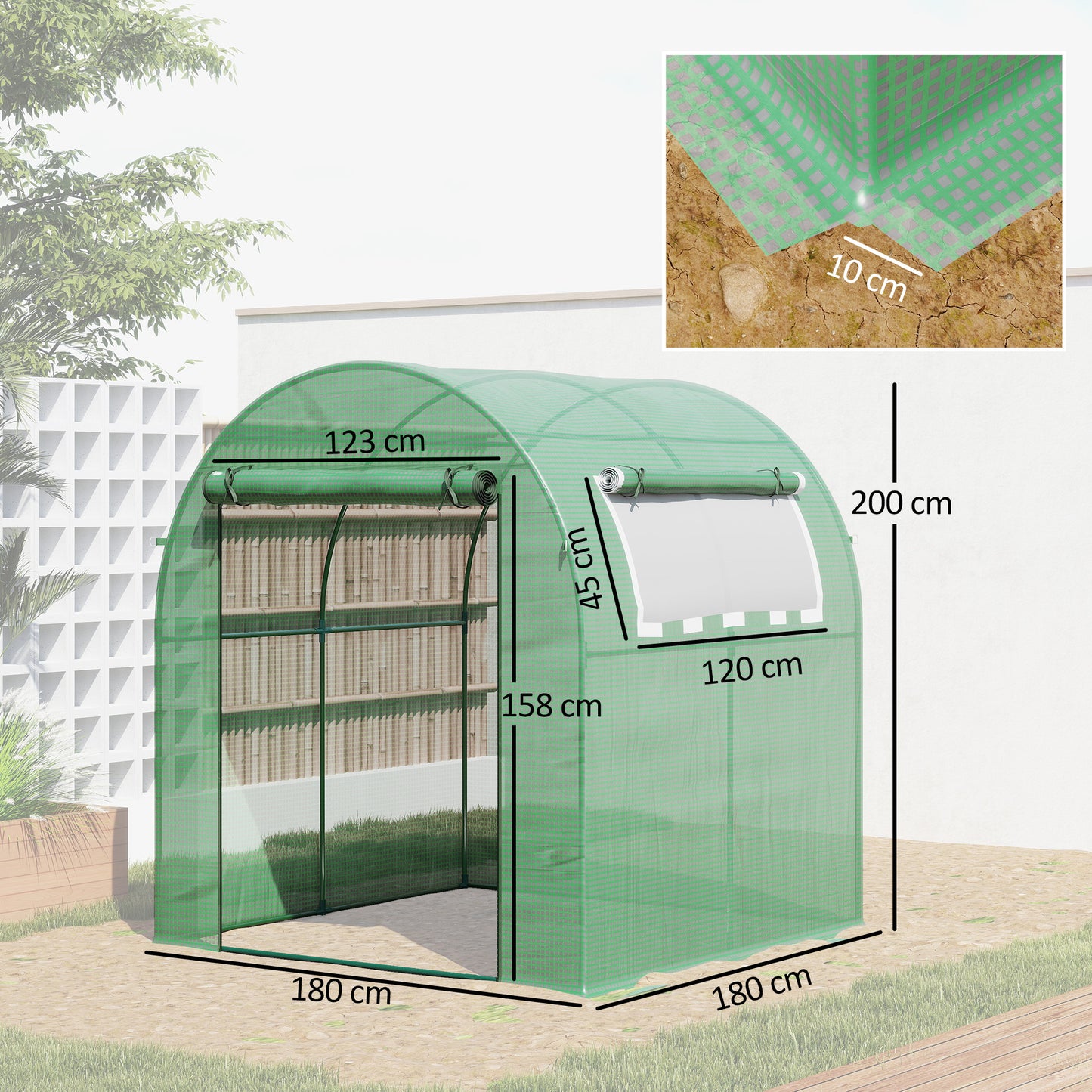 Walk in Polytunnel Greenhouse