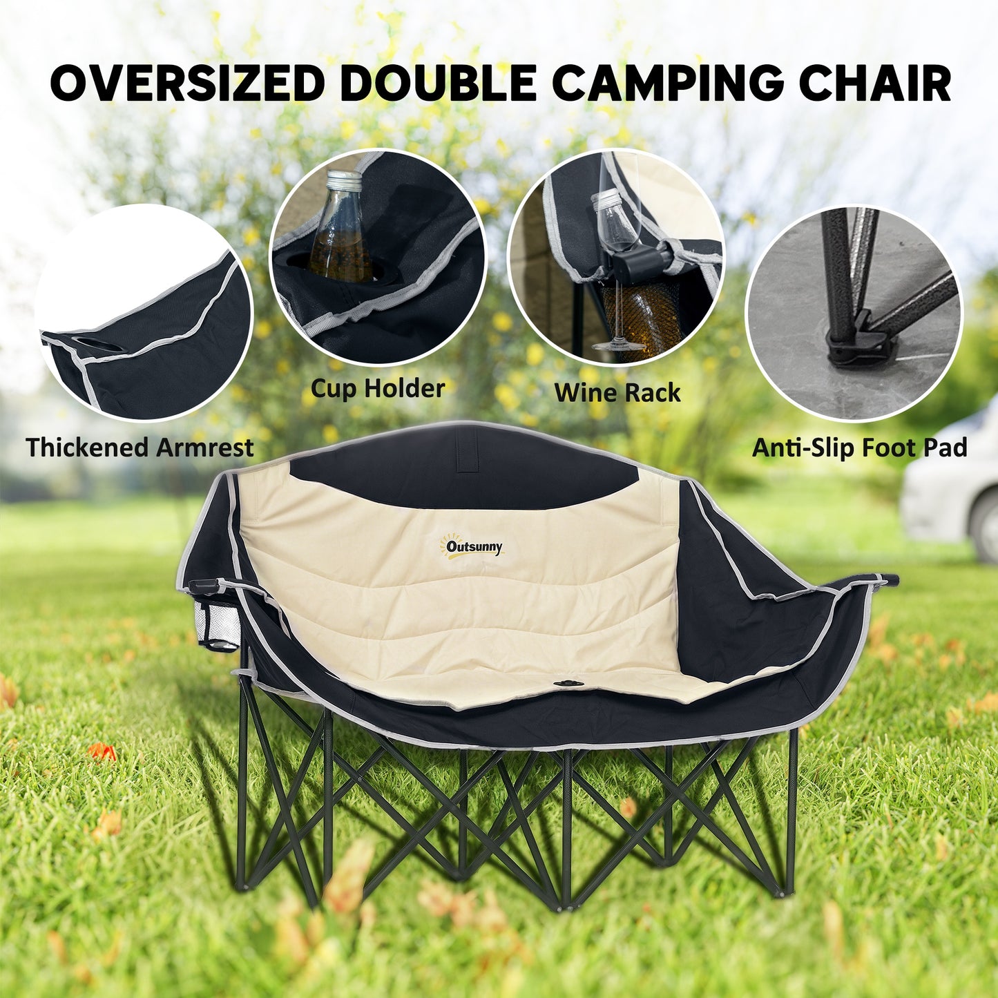 Double Camping Chair for Adults