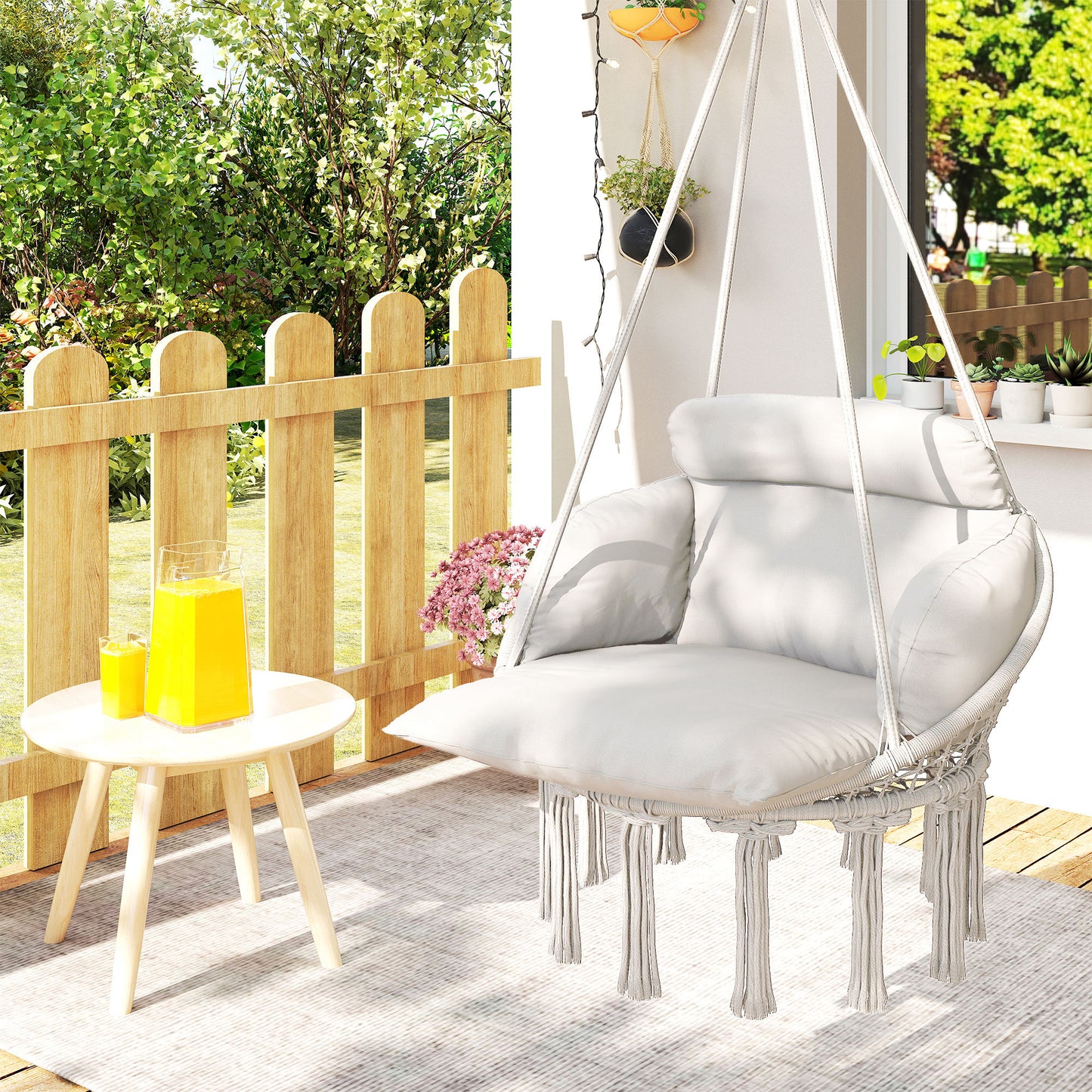 Hanging Chair Outdoor Hammock Chair with Soft Cushion