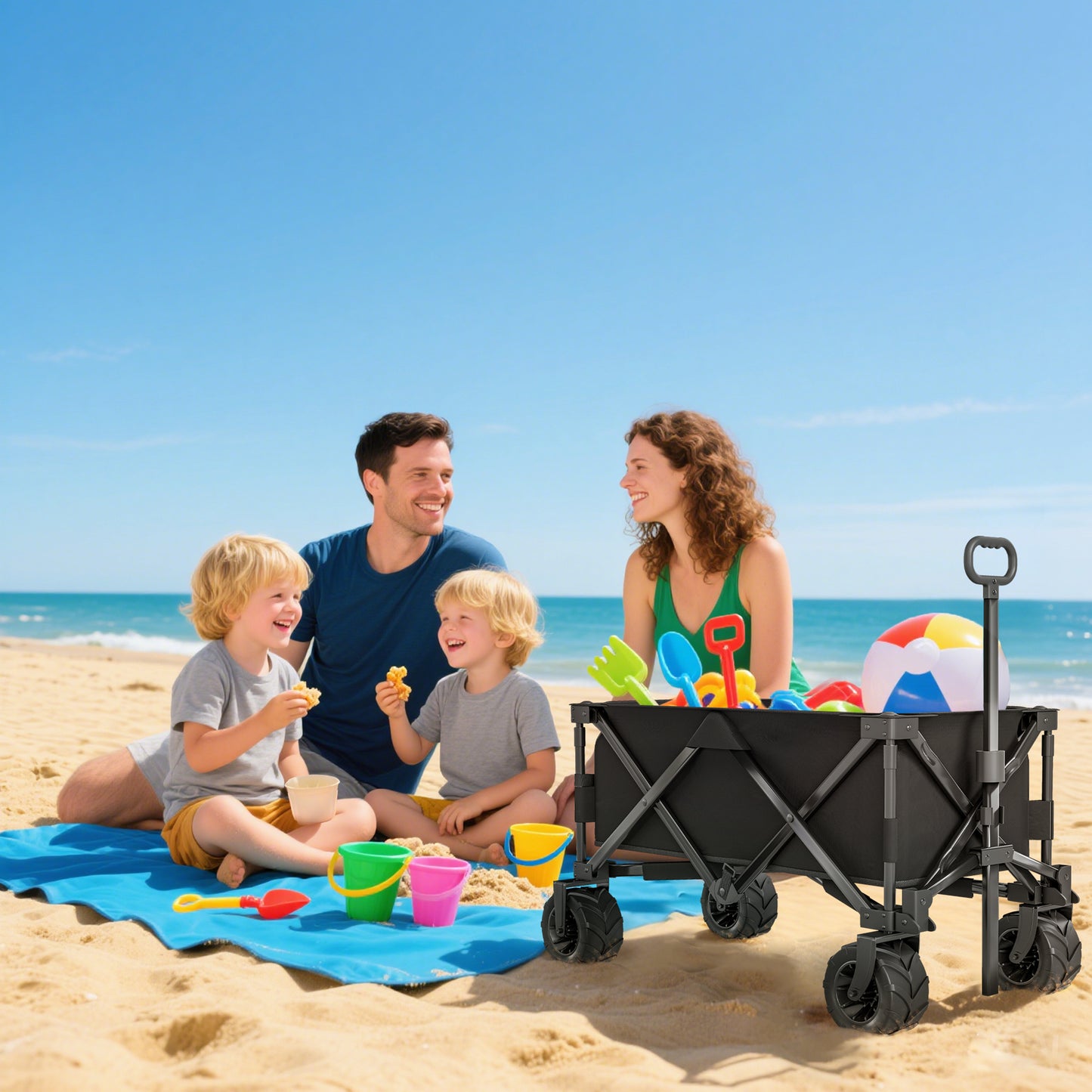 Outdoor Folding Garden Trolley on Wheels