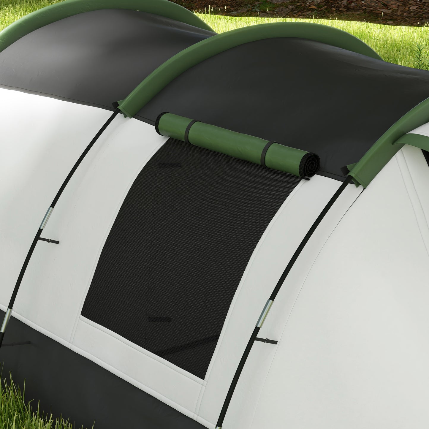 Three-Man Camping Tent, with Two Rooms and Porch