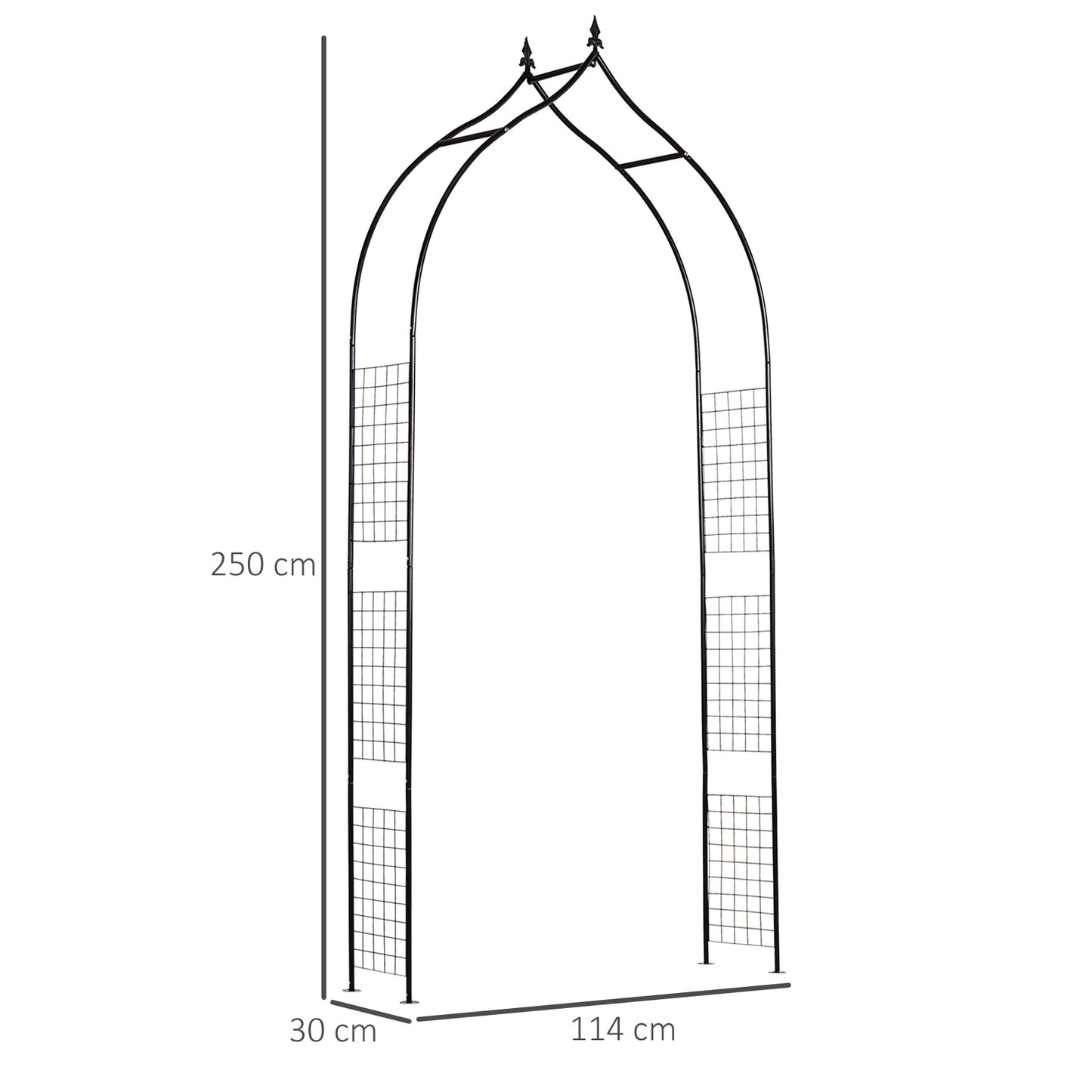 Vintage Style Steel Garden Patio Outdoor Arbor & Trellis Arch (1)