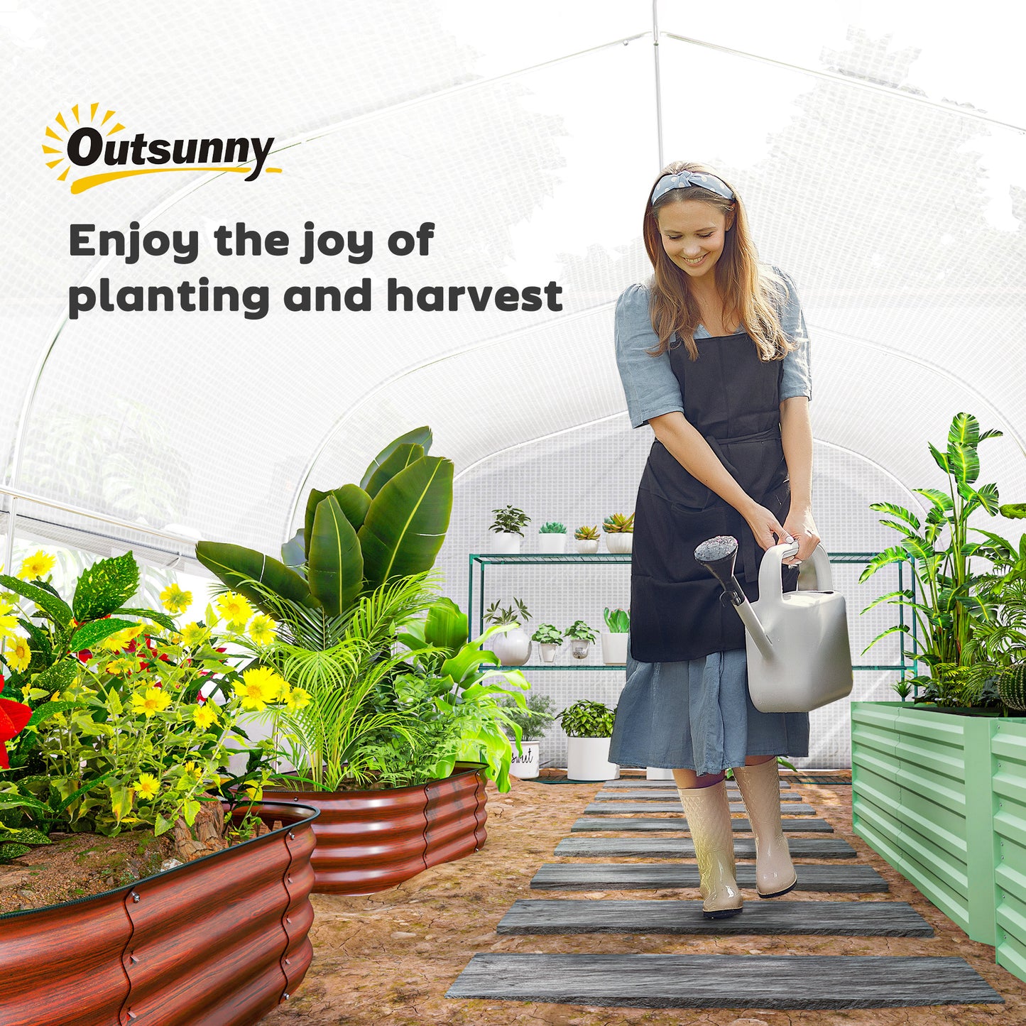 19.5 x 9.8ft Tunnel Greenhouse, with Accessories