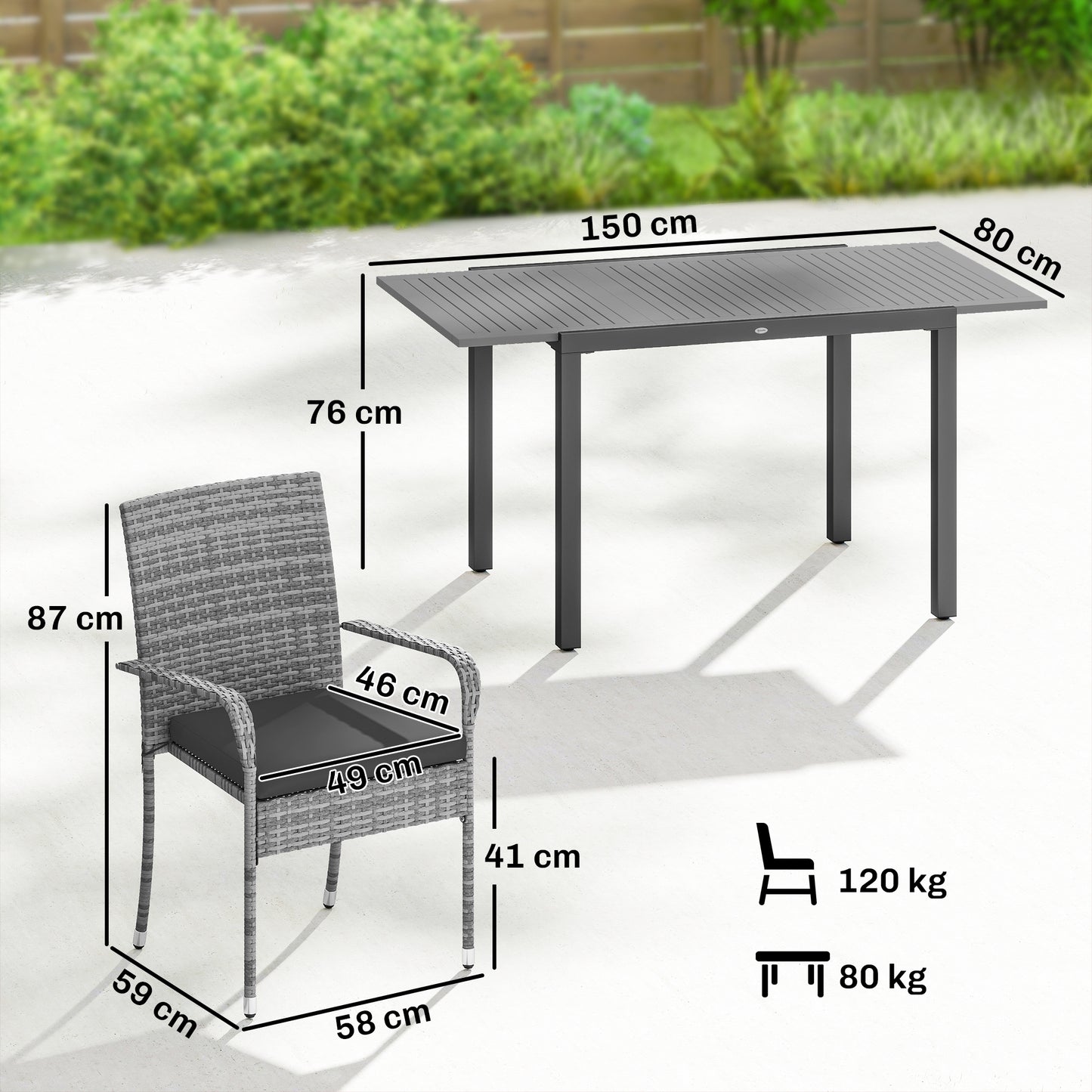 7 Piece Rattan Garden Furniture Set