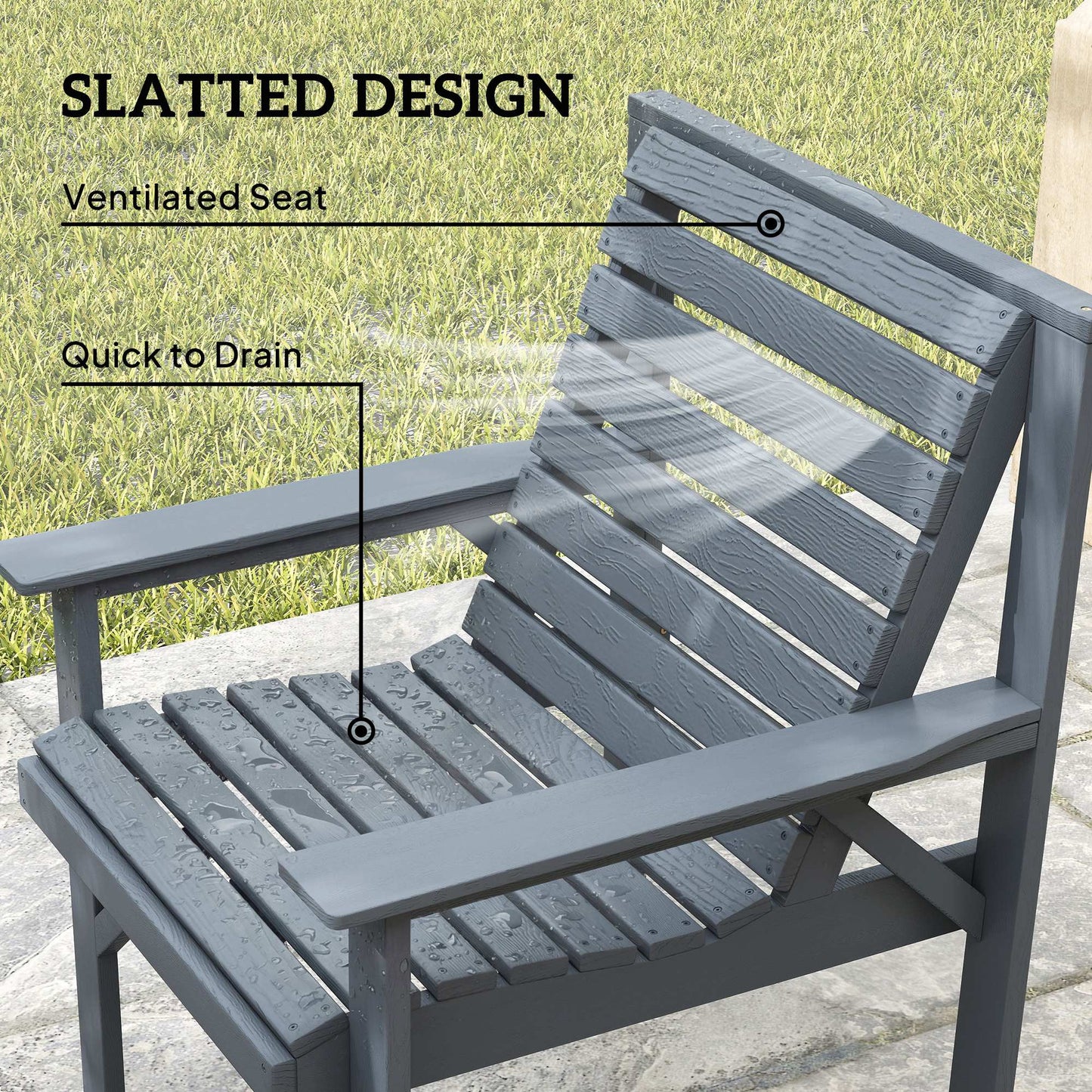 4 Piece Wooden Garden Furniture Set