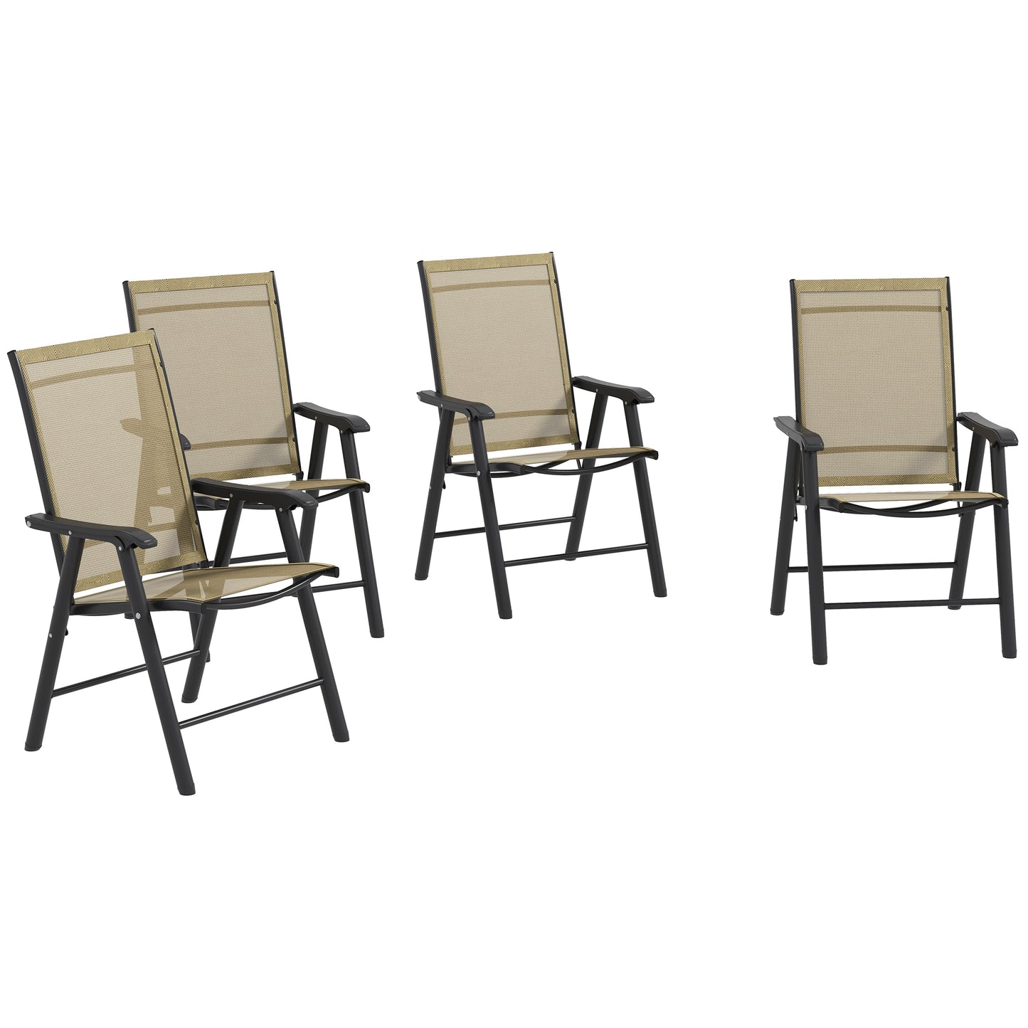 Set of Four Folding Garden Chairs
