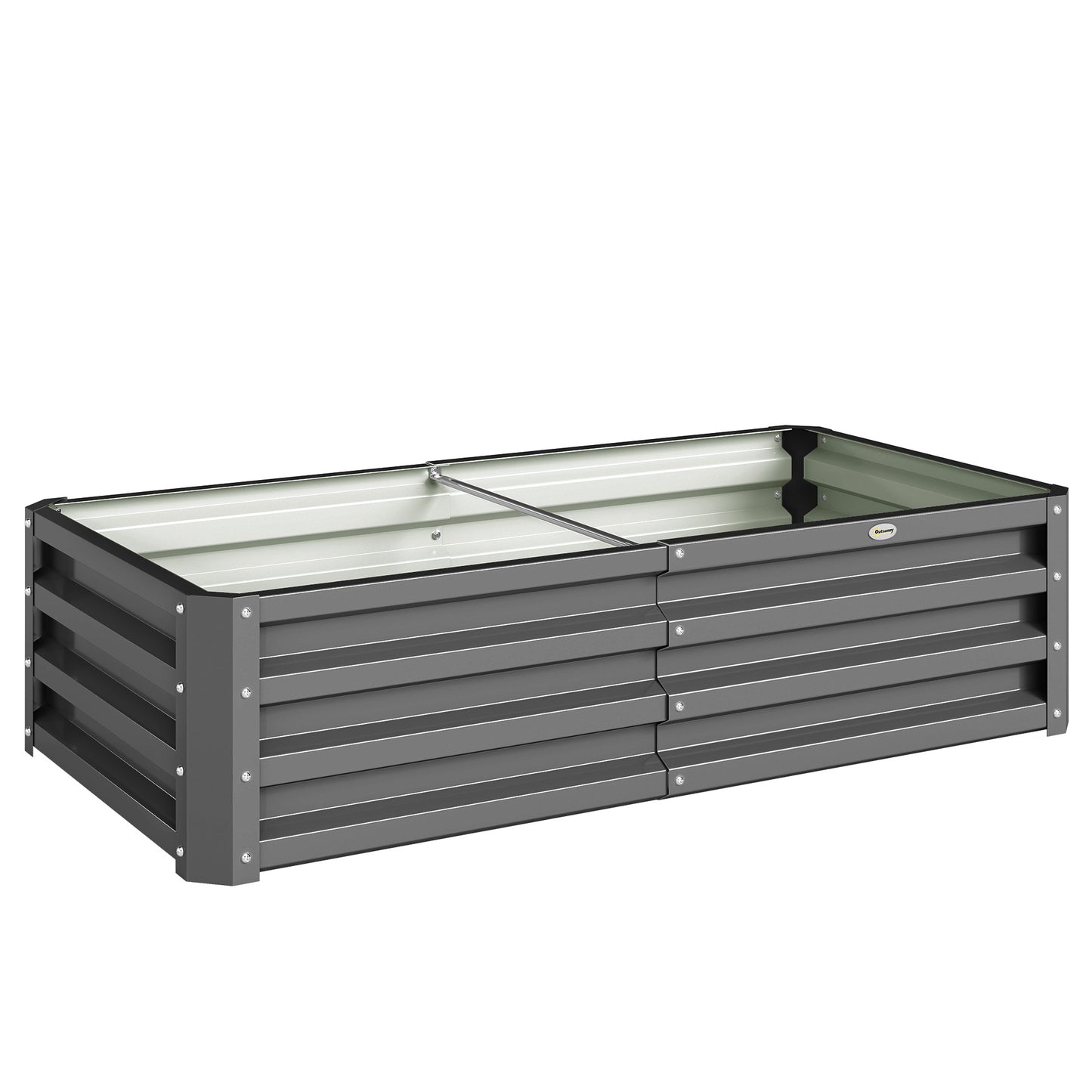 Rectangle Raised Garden Bed Box with Weatherized Steel Frame