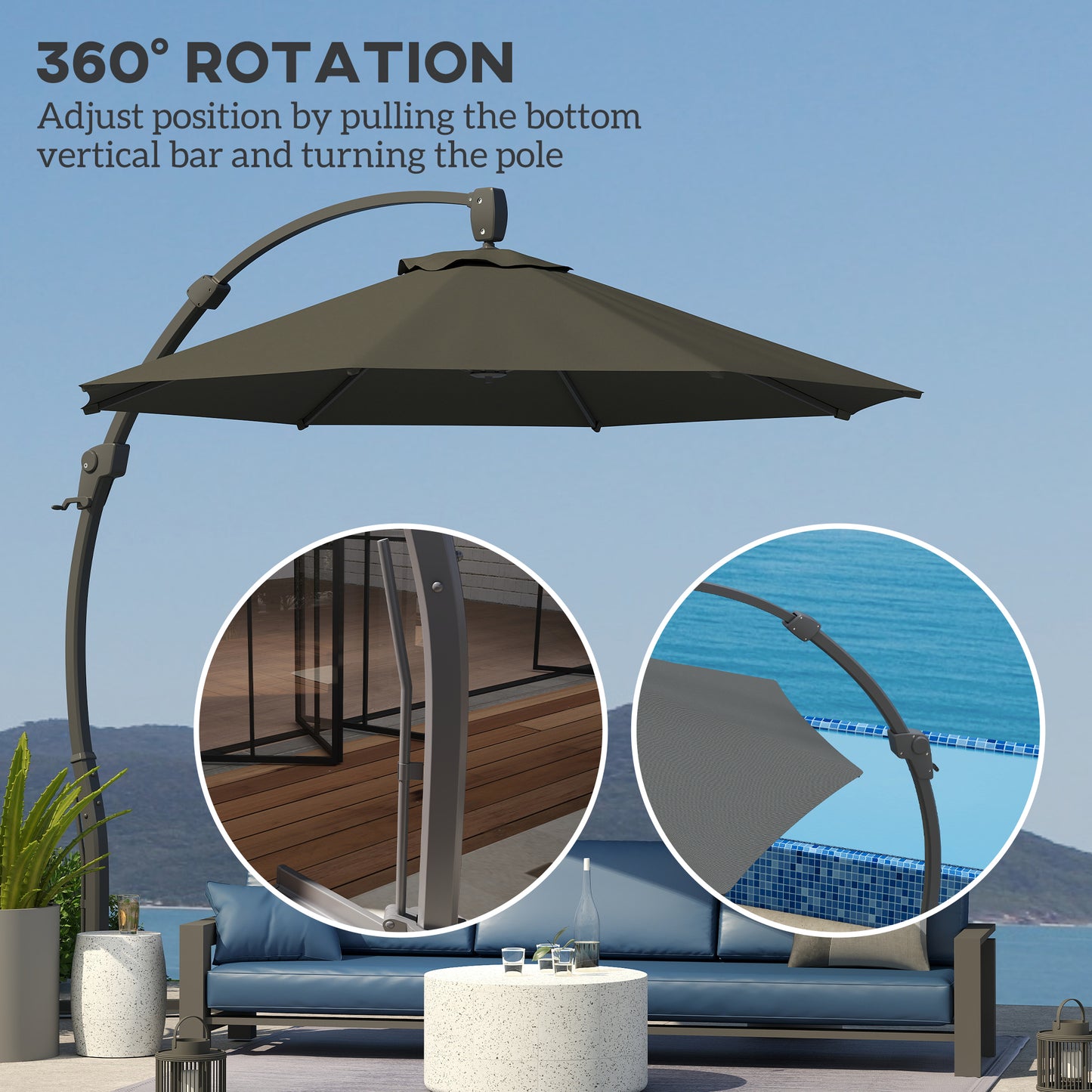 3(m) Garden Cantilever Parasol