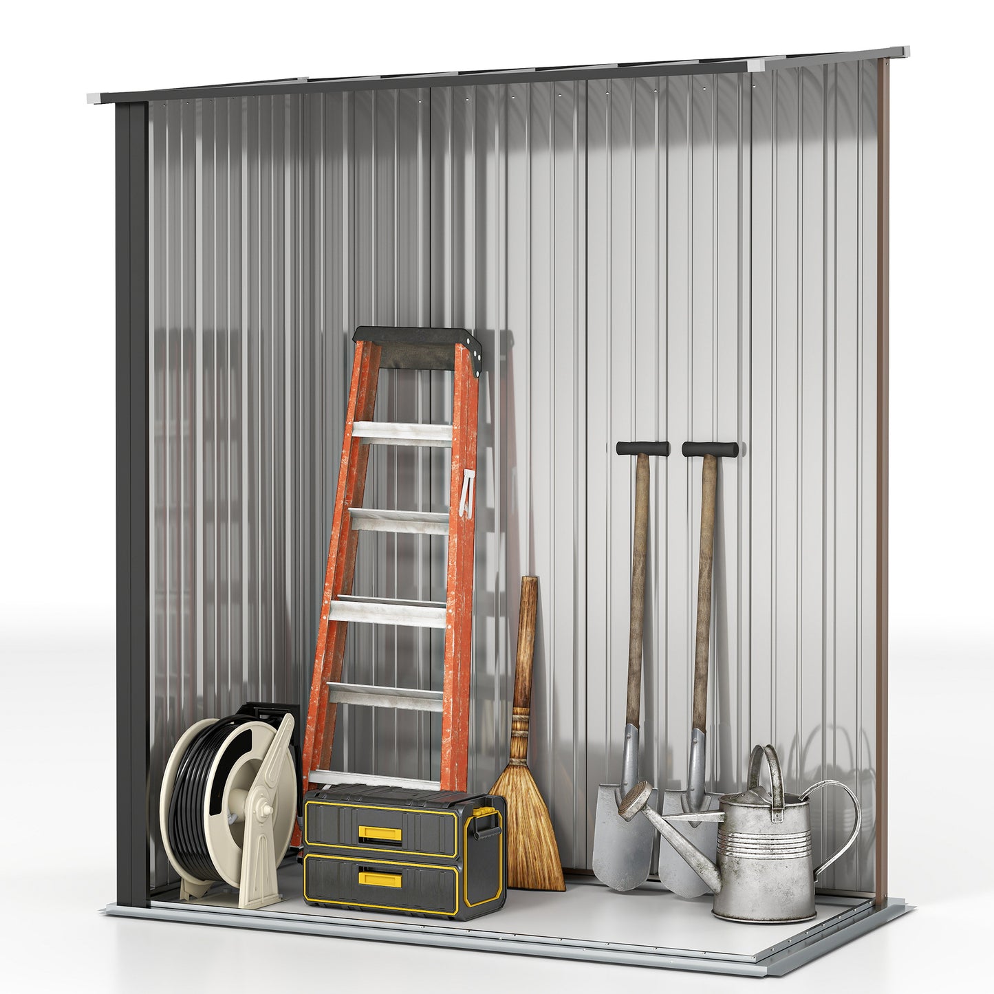 5.3 x 3.1ft Corrugated Steel Garden Shed