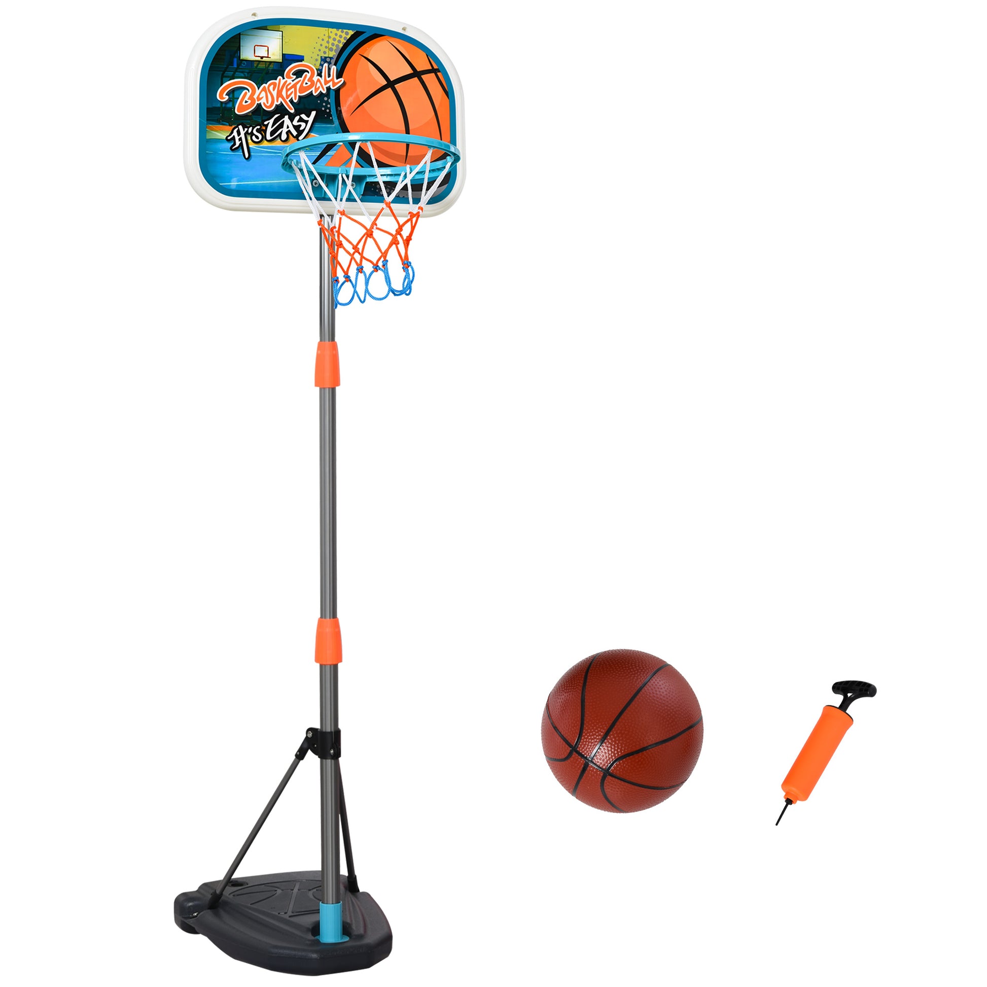Kids Basketball Hoop and Stand Portable Basketball Stand Set w/