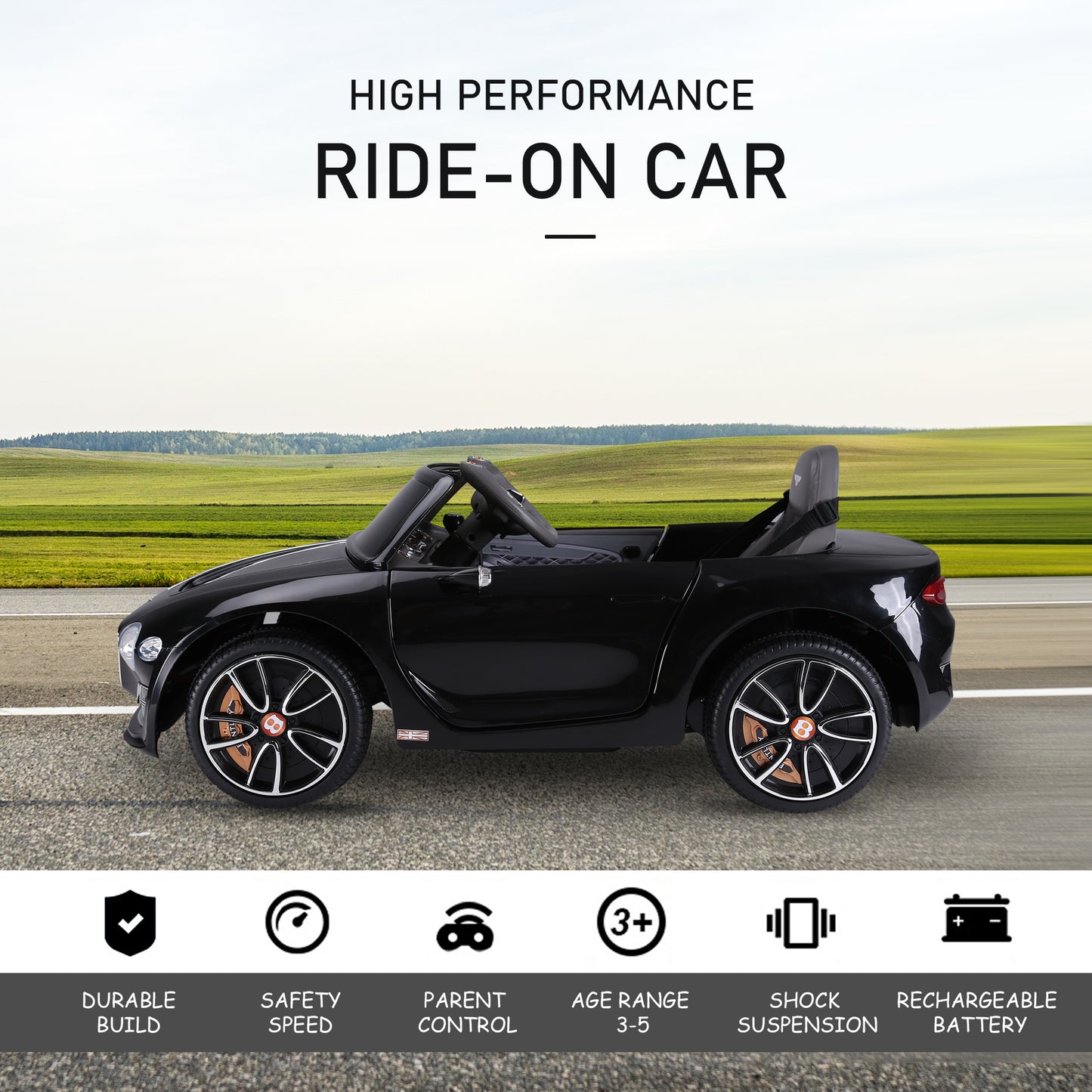 Bentley GT Licensed 12V Electric Car for Kids