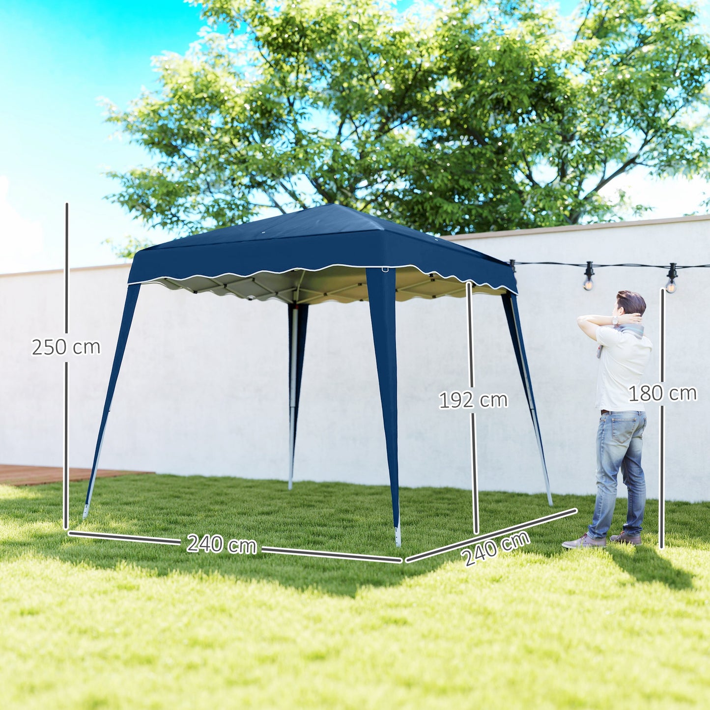 3 M x 3 M Base/ 2.5 M x 2.5 M Top Pop Up Gazebo