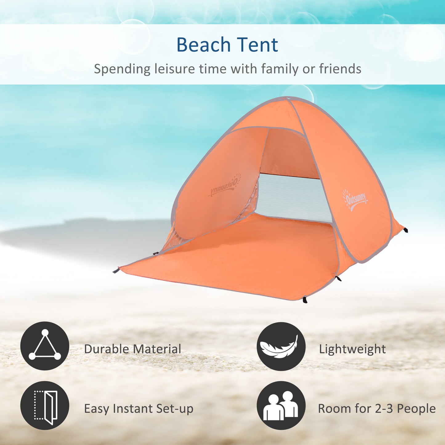 2 Person Pop Up UV Shelter Shade