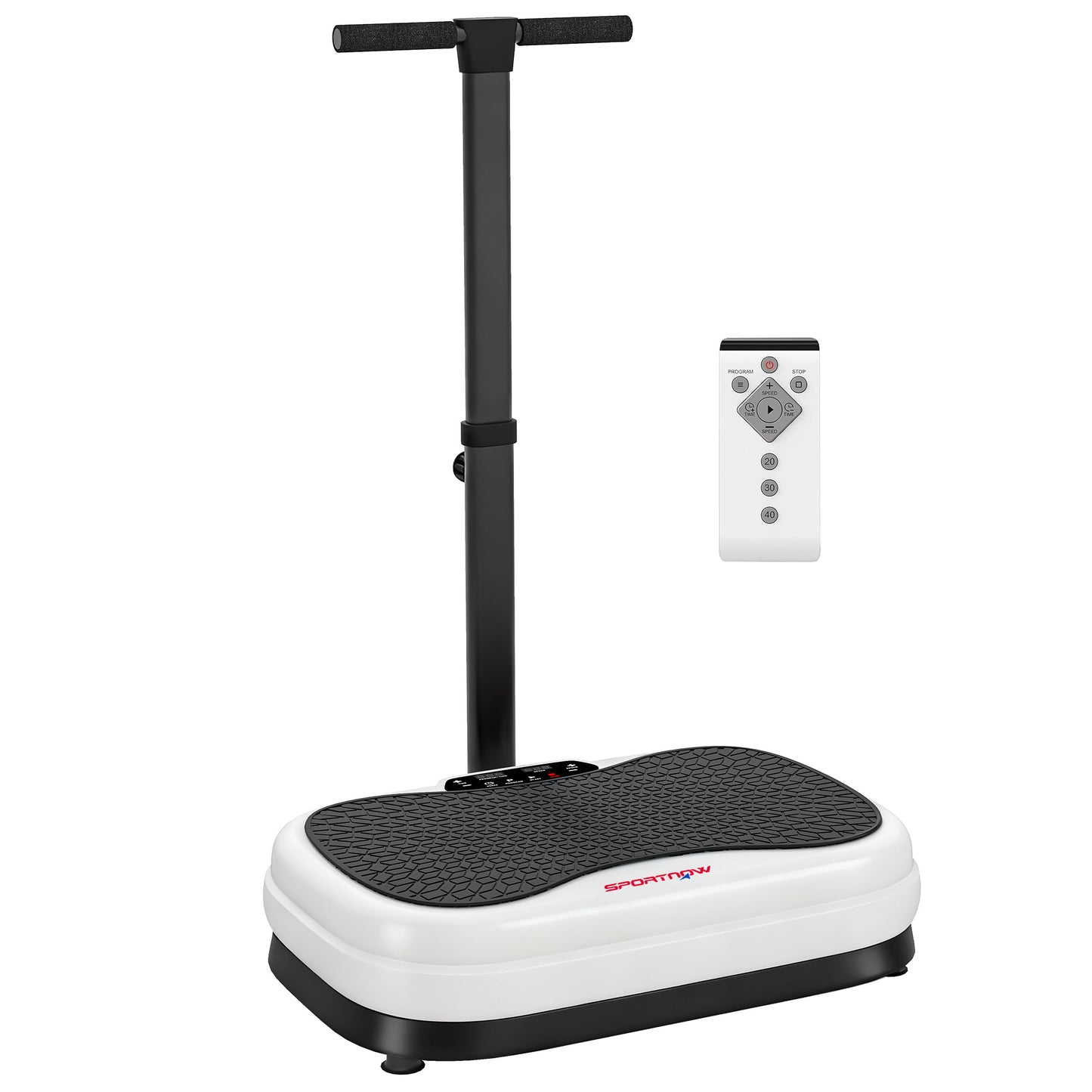 Vibration Plate, with Adjustable/Removable Handle, Preset Modes
