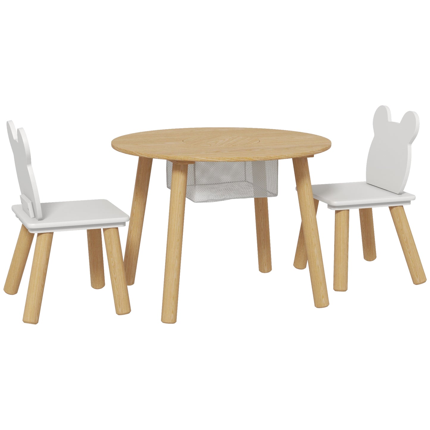 3-Piece Kids Activity Table Set with Centre Mesh Bag