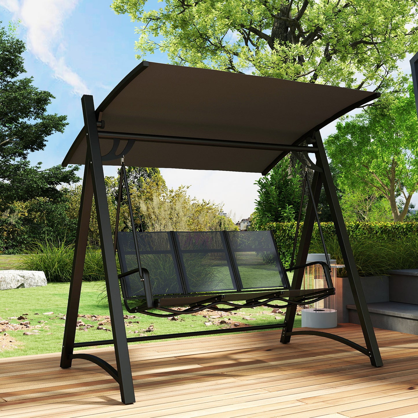 3 Seater Swing Chair, Garden Swing Bench (1)