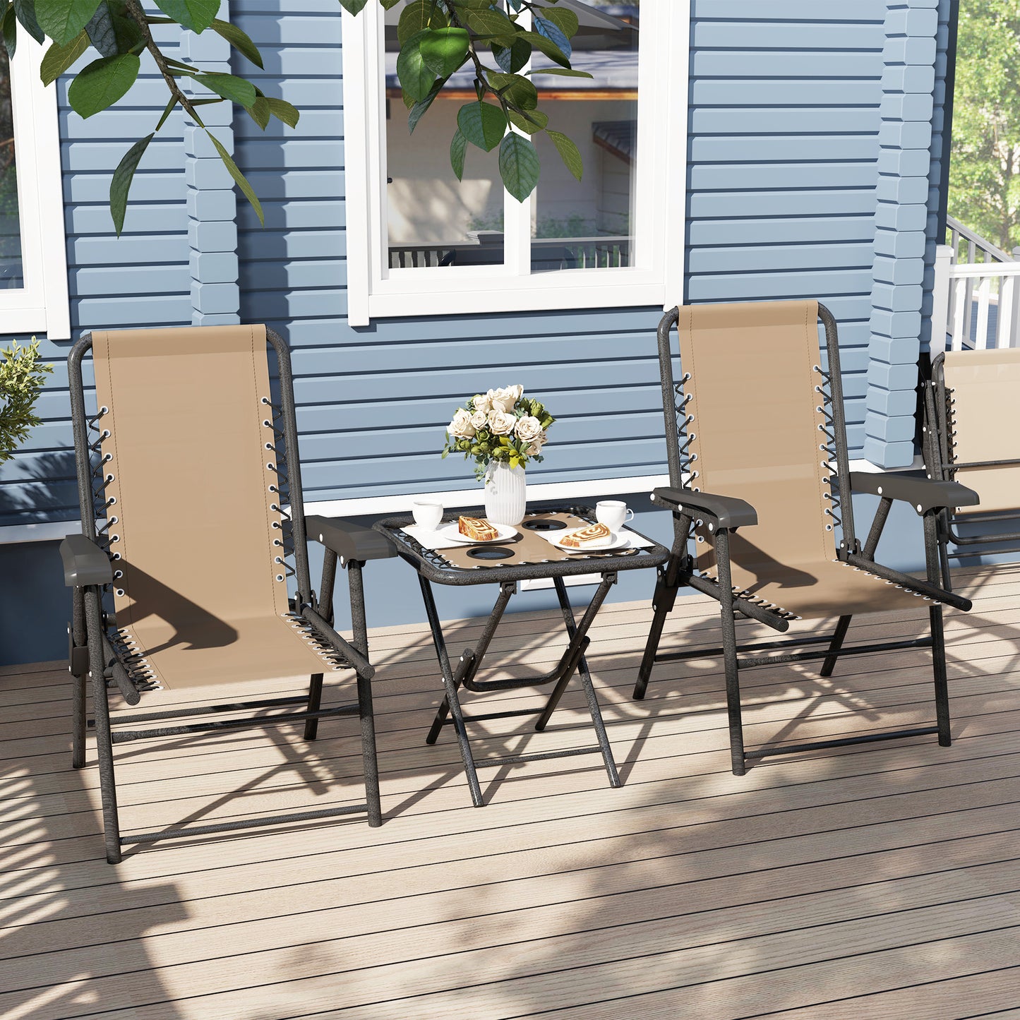 Three-Piece Garden Table and Chair Set