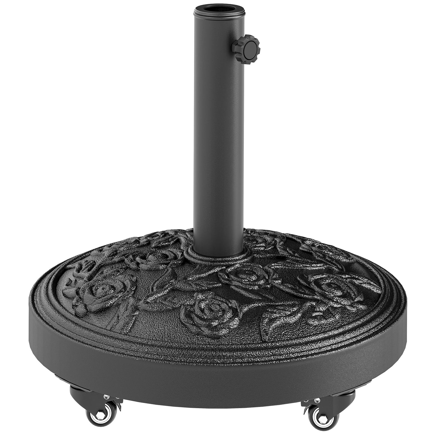 Parasol Base, Umbrella Base with Wheels Cast Iron Effect