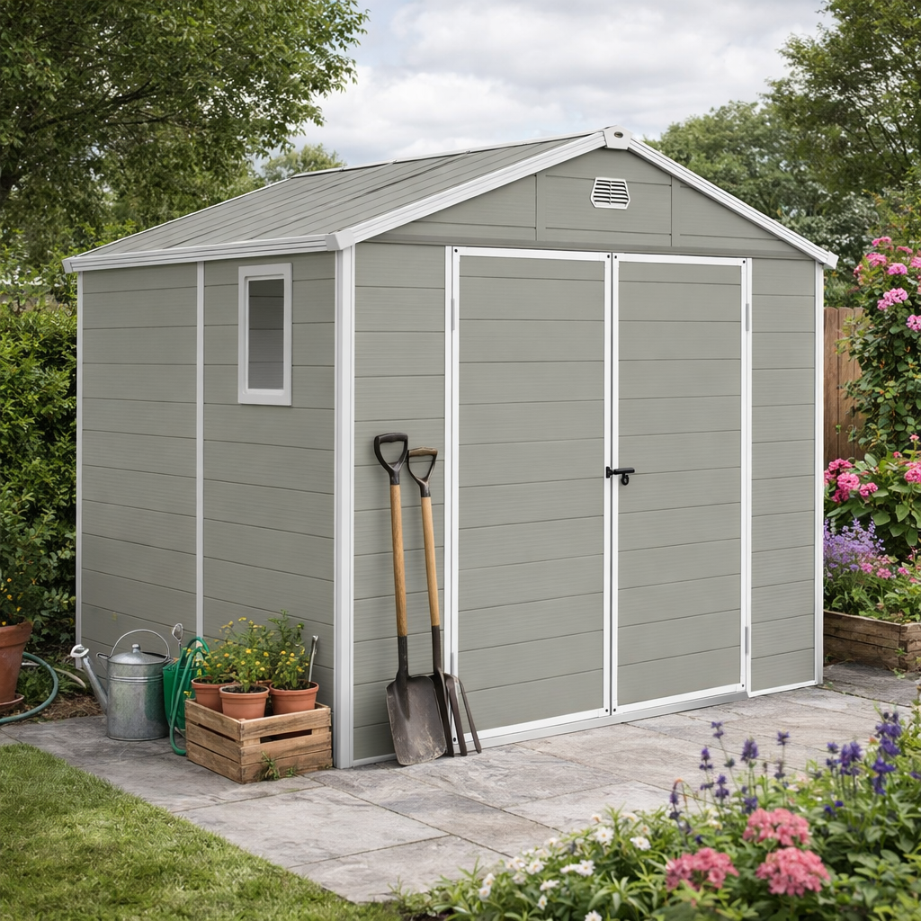7.9ft x 6.2ft Aluminium Frame Rust Resistance Waterproof Shed