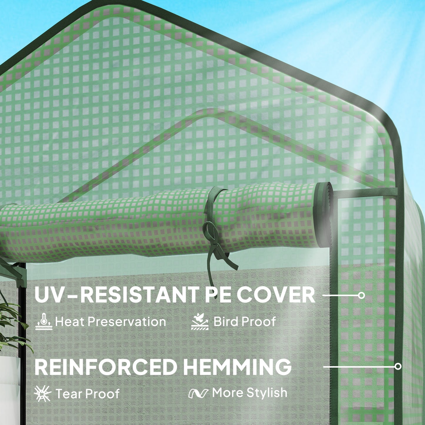 5 Tier Widened Mini Greenhouse with Reinforced PE Cover