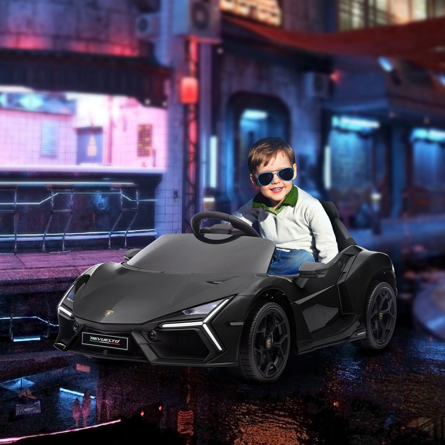 Lamborghini Revuelto Licensed 12V Ride on Car w/ Butterfly Doors
