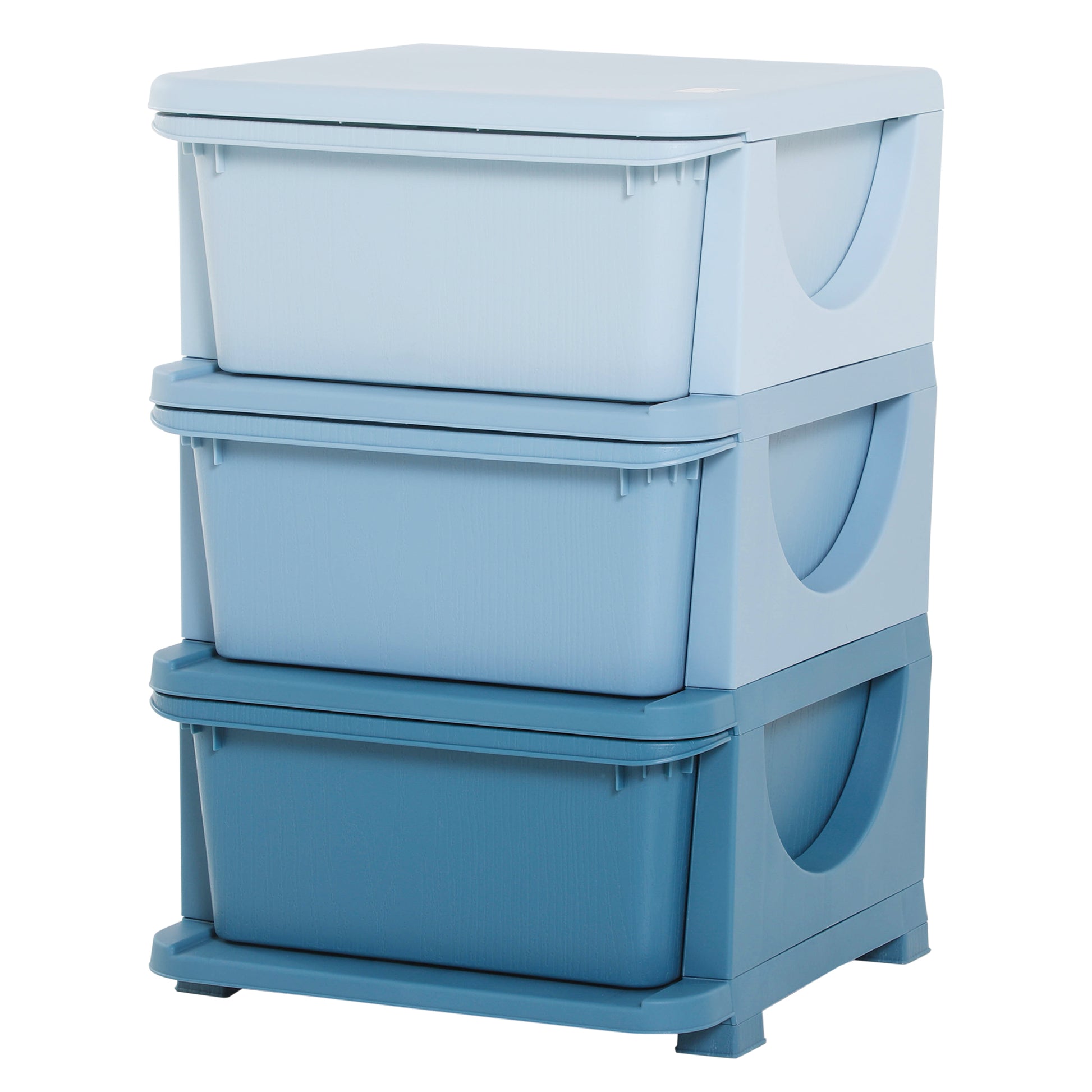 3 Drawers Plastic Storage Units, 3 Tier Kids Storage Units