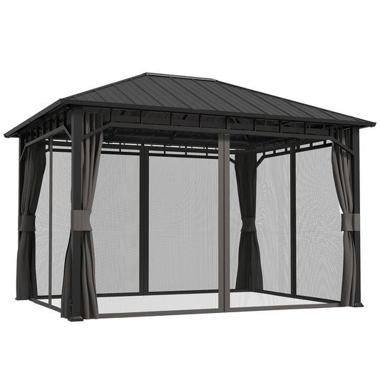 3 x 4m Hardtop Gazebo with Galvanised Steel Roof and Water Gutter