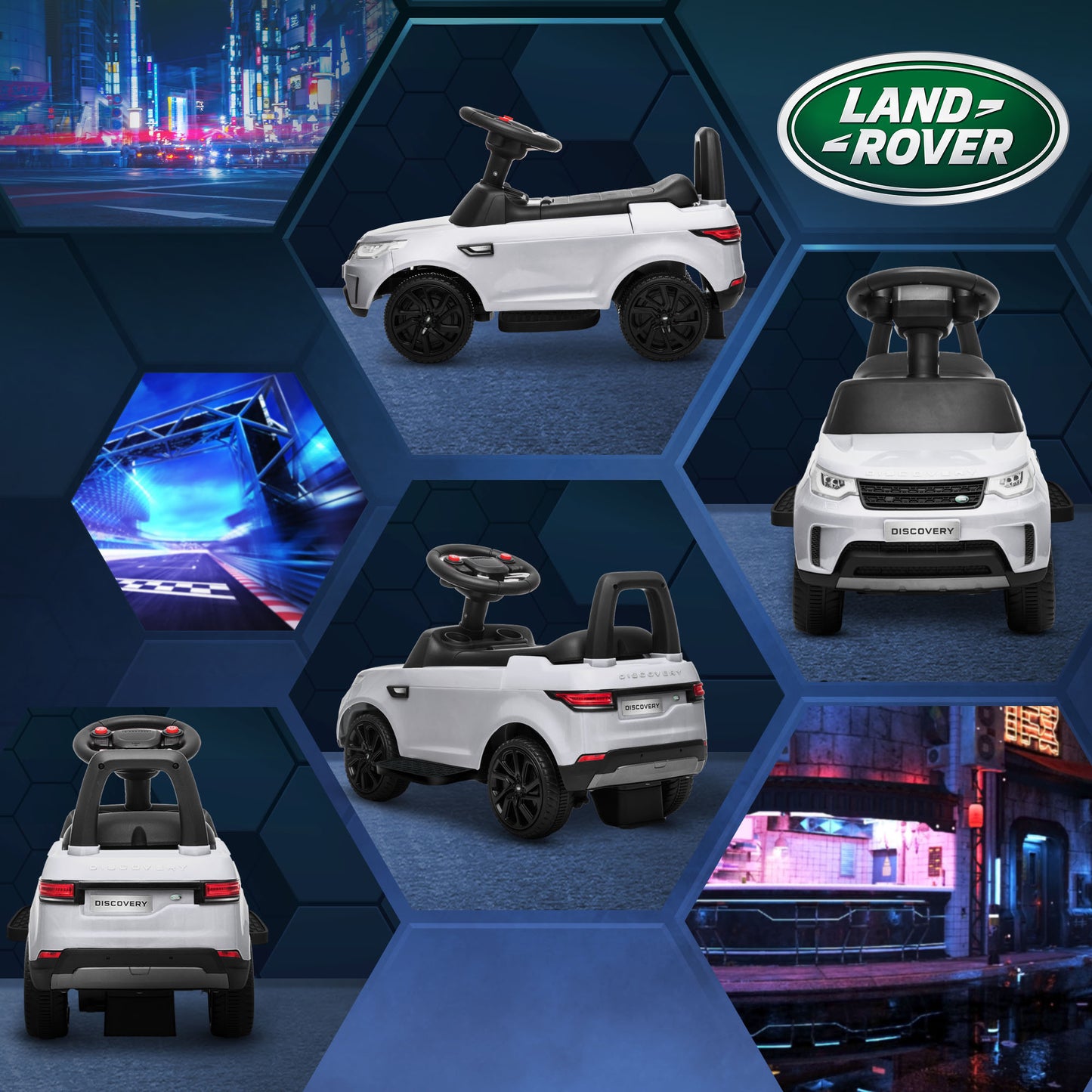 2-in-1 Land Rover Licensed 6V Kids Electric Ride On Car